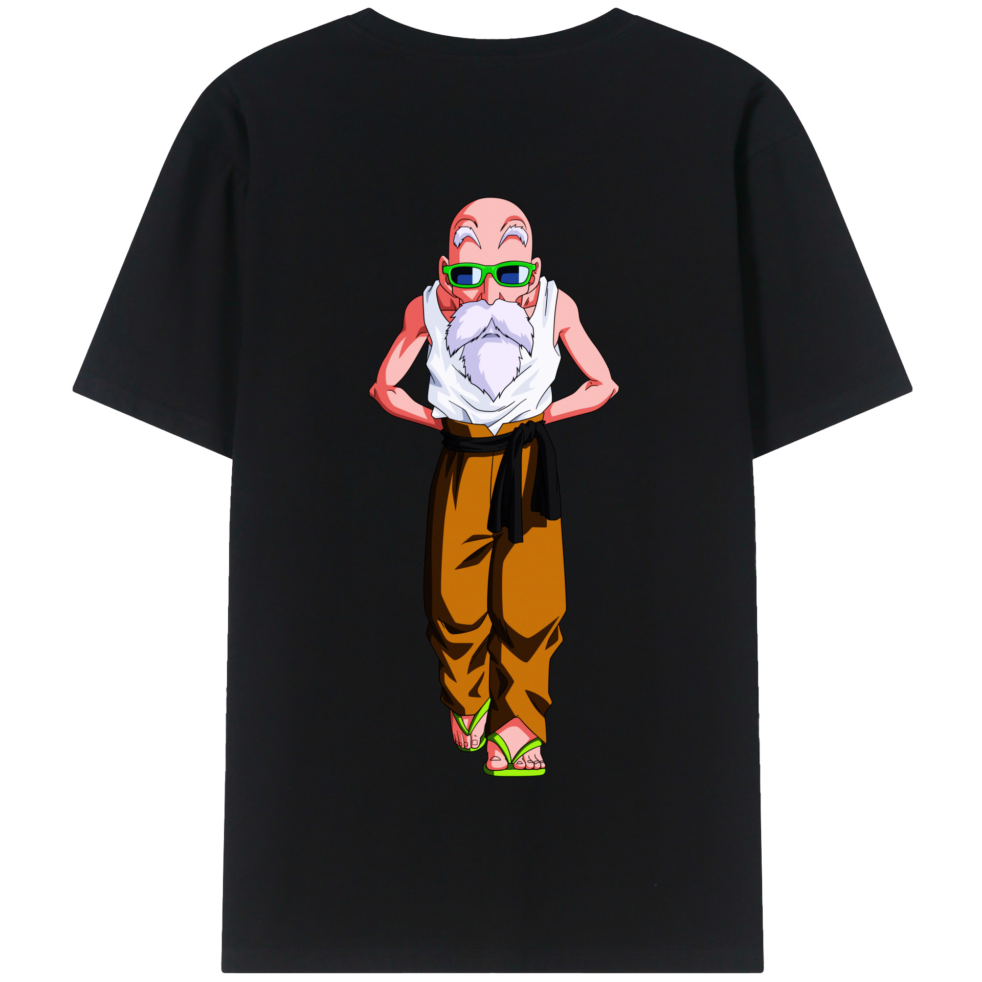 （画像用） ドラゴンボール 亀仙人（かめせんにん） DRAGON BALL Master Roshi Kame Sennin 綿100％半袖Tシャツ（背面プリント）