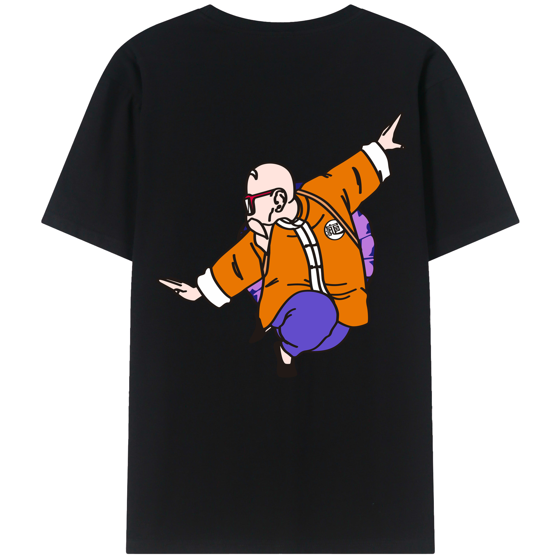 （画像用） ドラゴンボール 亀仙人（かめせんにん） DRAGON BALL Master Roshi Kame Sennin 綿100％半袖Tシャツ（背面プリント）
