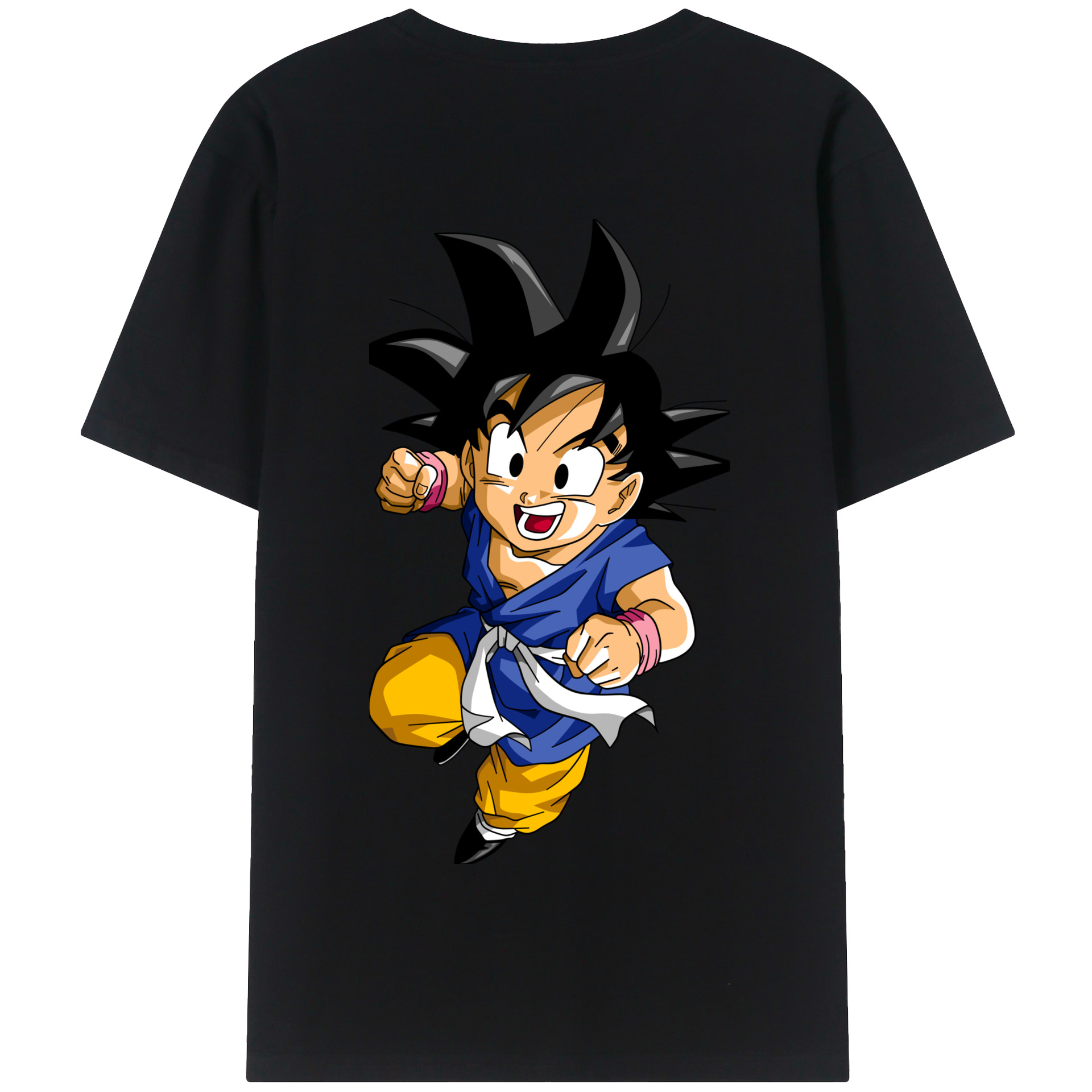 （画像用） ドラゴンボール 孫悟天 そん ごてん DRAGON BALL Son Goten 綿100％半袖Tシャツ（背面プリント）
