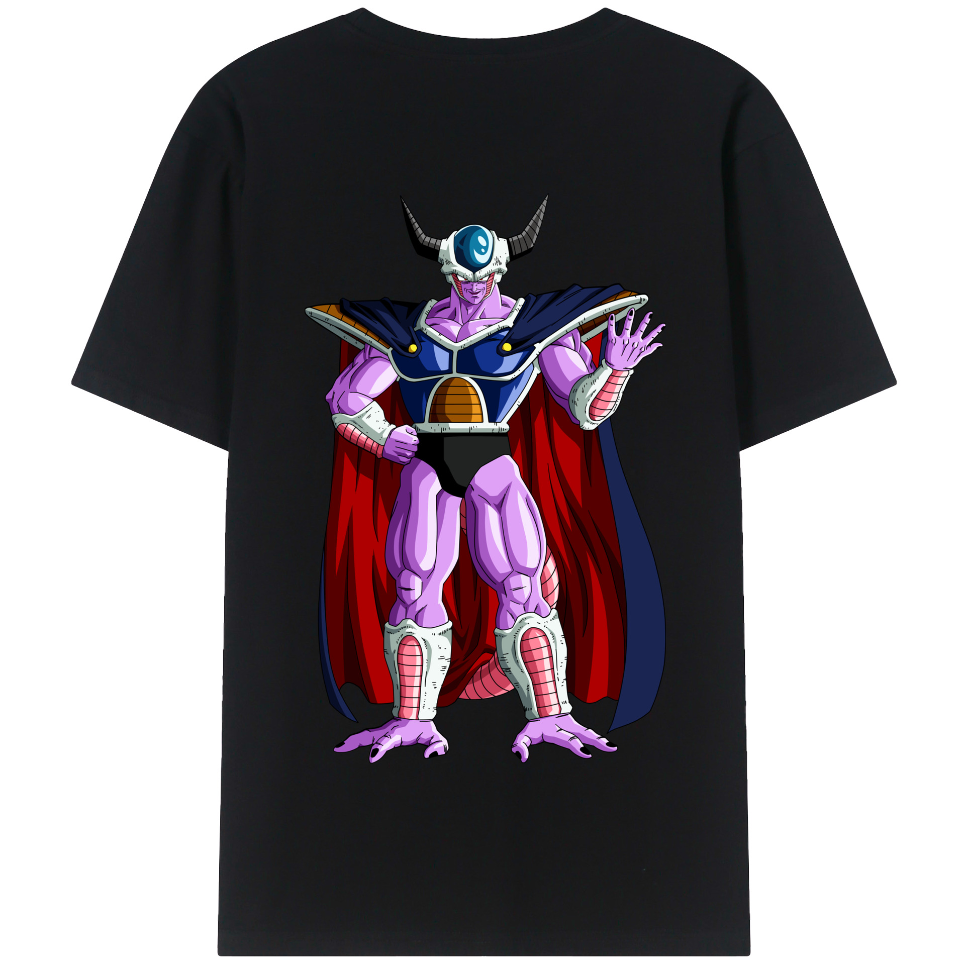 （画像用） ドラゴンボール コルド大王 DRAGON BALL King Cold 綿100％半袖Tシャツ（背面プリント）