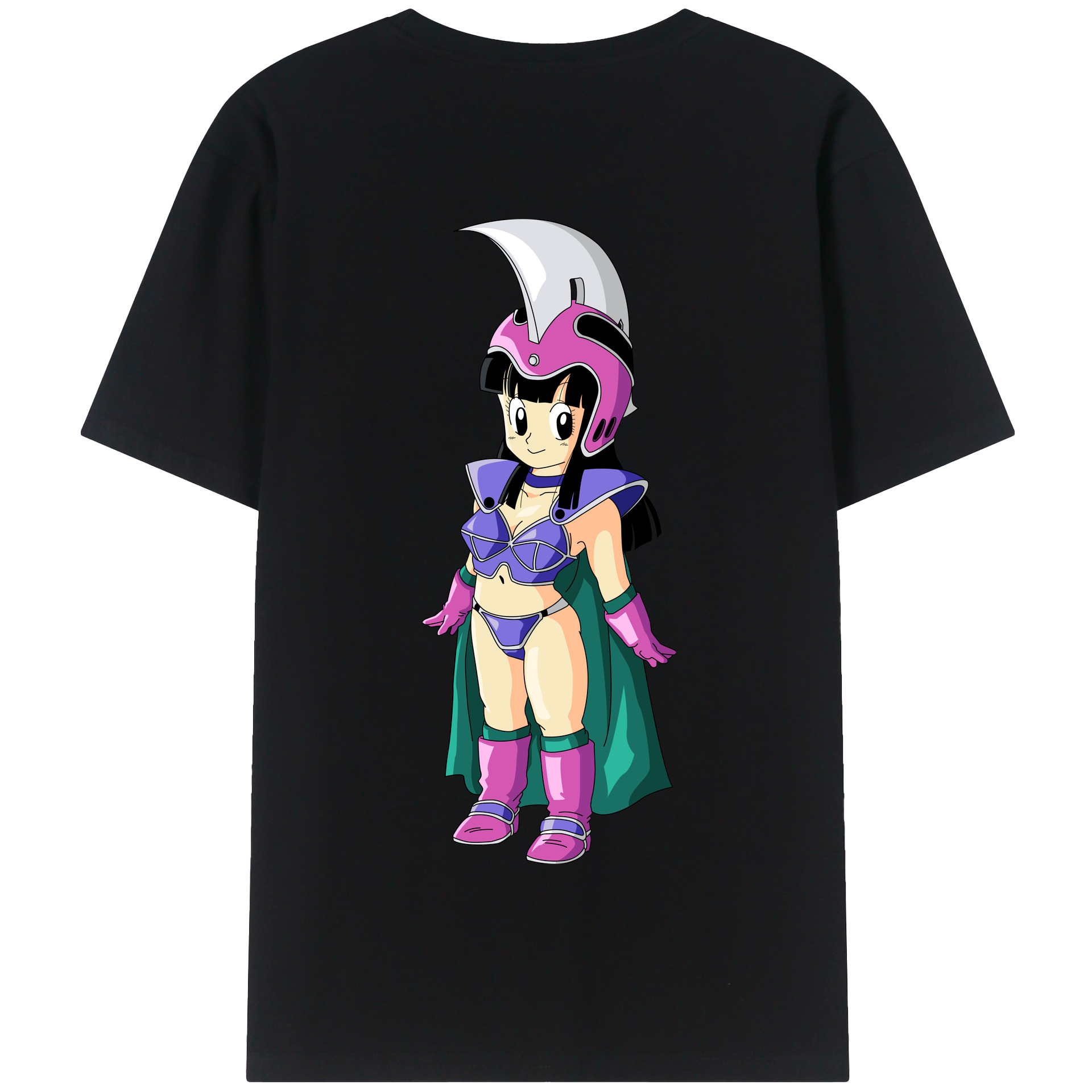 （画像用） ドラゴンボール チチ DRAGON BALL Chichi 綿100％半袖Tシャツ（背面プリント）
