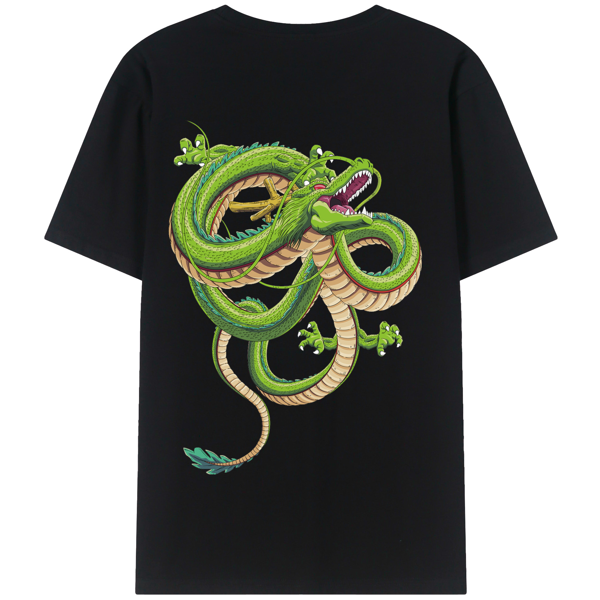 （画像用） ドラゴンボール 神龍 シェンロン DRAGON BALL Shenron 綿100％半袖Tシャツ（背面プリント）