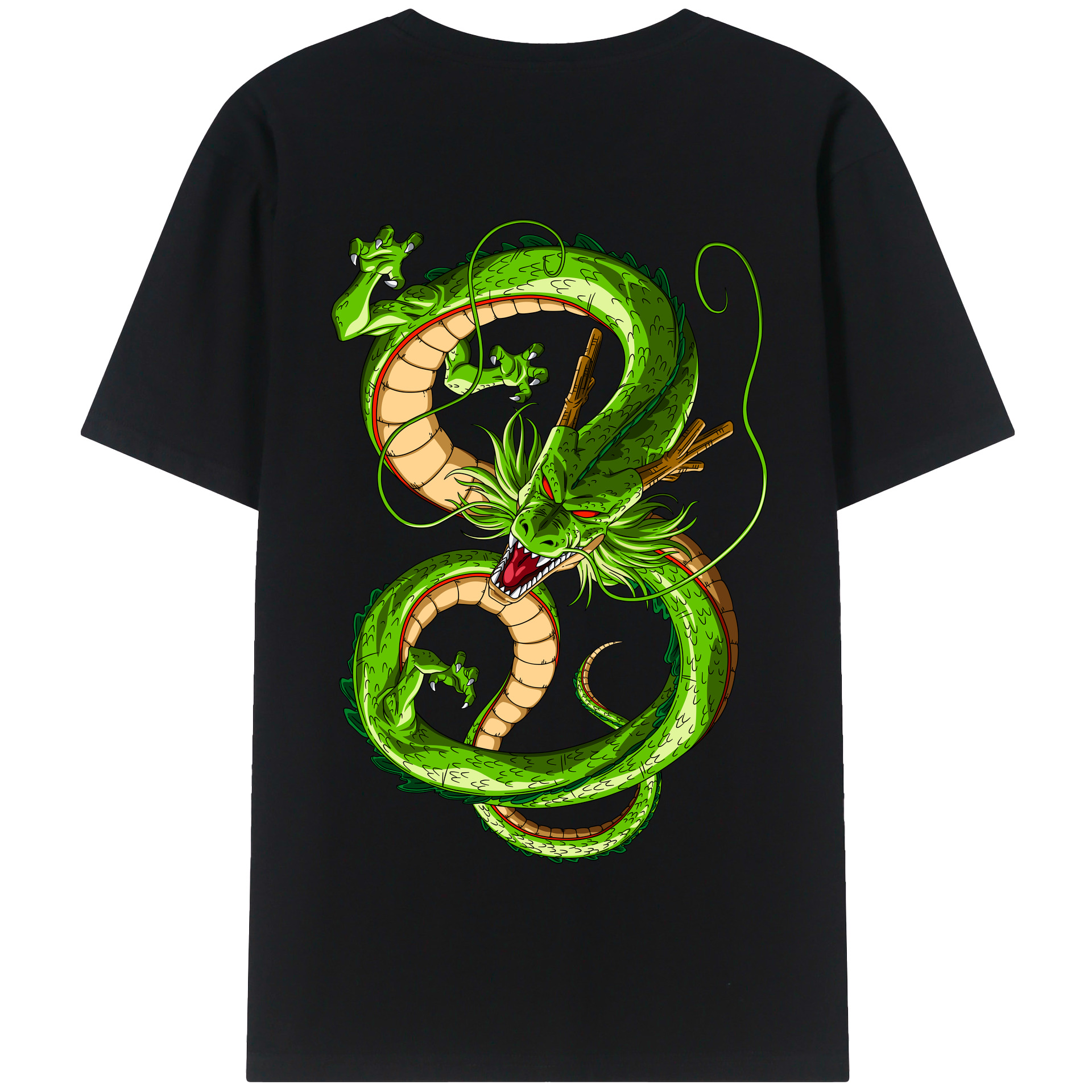 （画像用） ドラゴンボール 神龍 シェンロン DRAGON BALL Shenron 綿100％半袖Tシャツ（背面プリント）