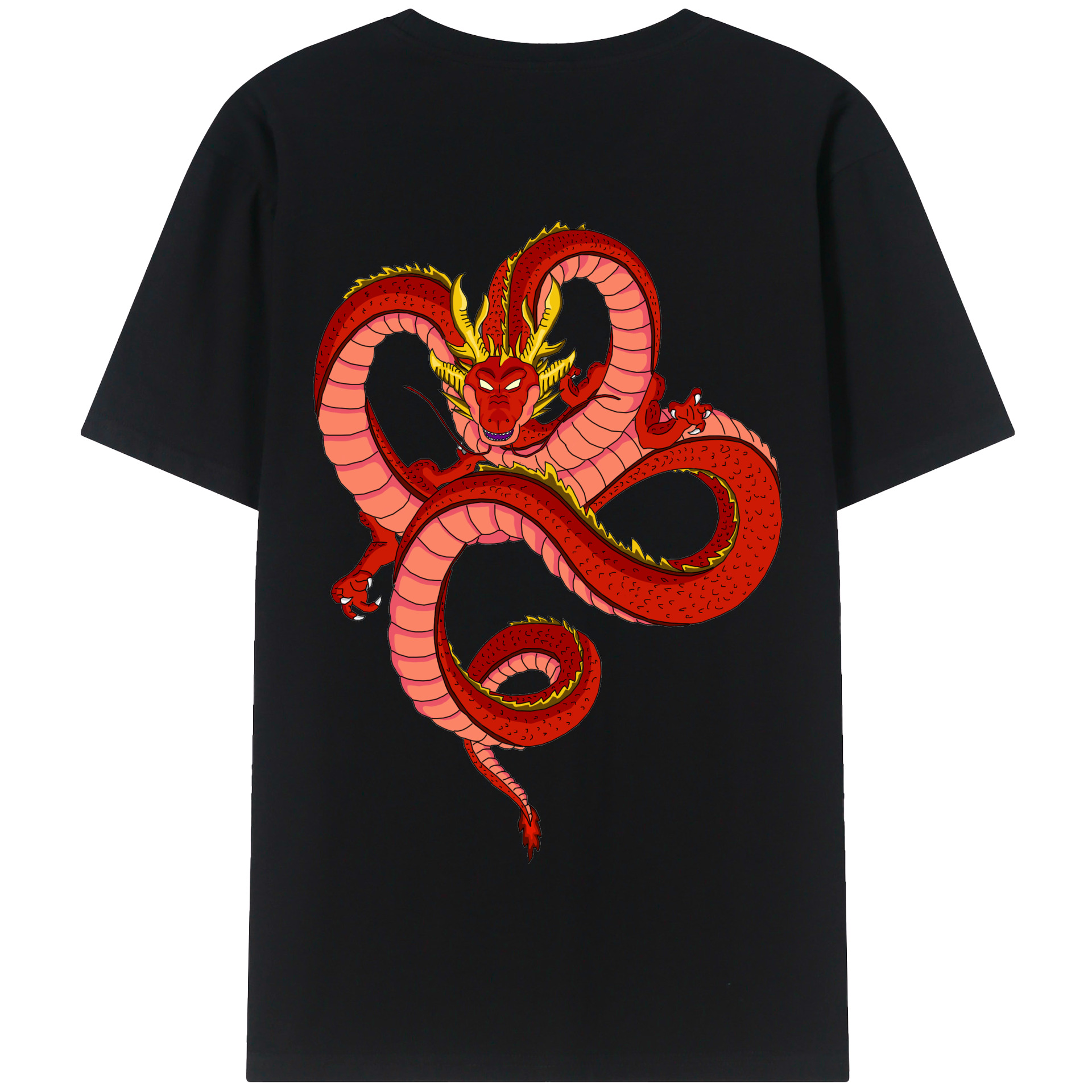 （画像用） ドラゴンボール 神龍 シェンロン DRAGON BALL Shenron 綿100％半袖Tシャツ（背面プリント）