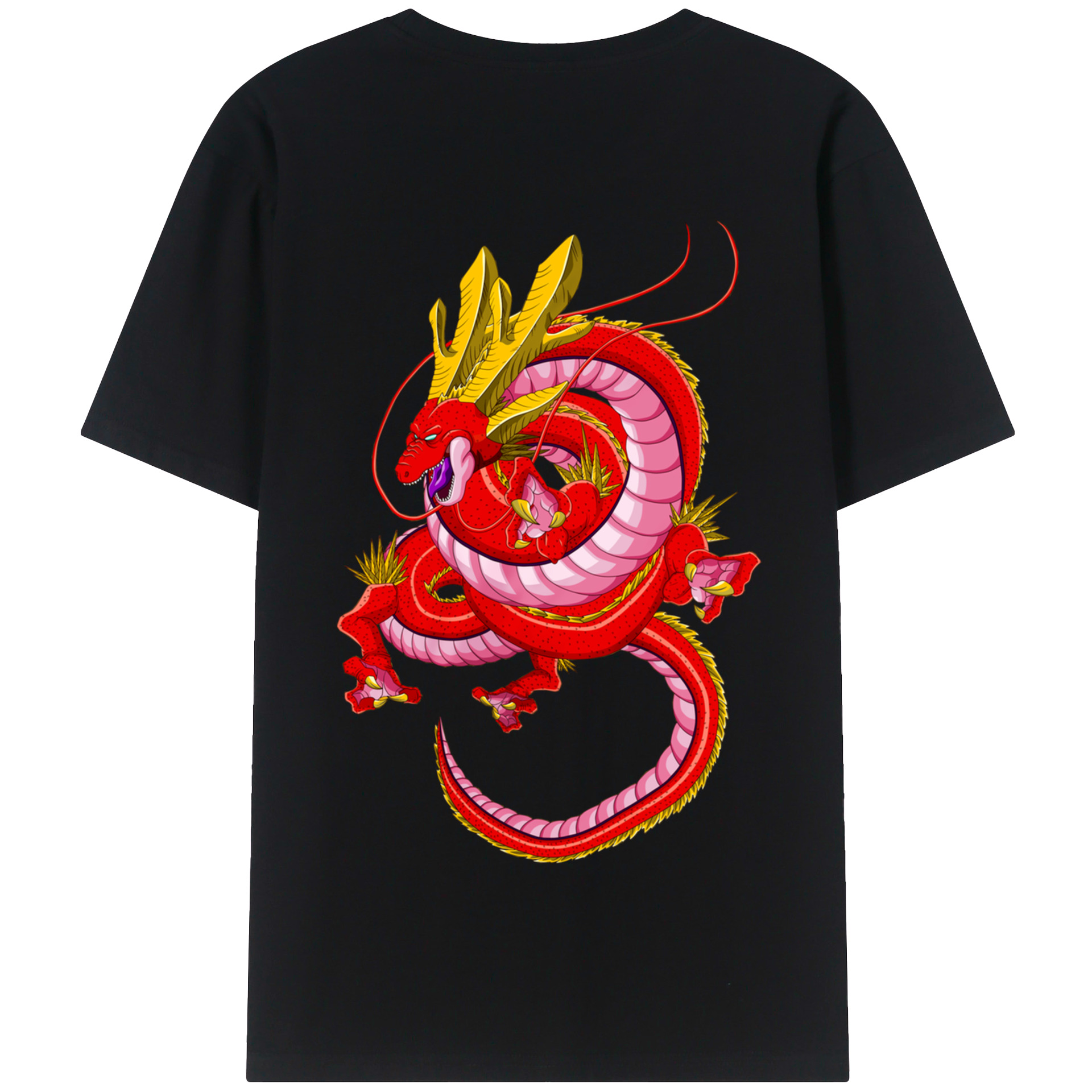 （画像用） ドラゴンボール 神龍 シェンロン DRAGON BALL Shenron 綿100％半袖Tシャツ（背面プリント）