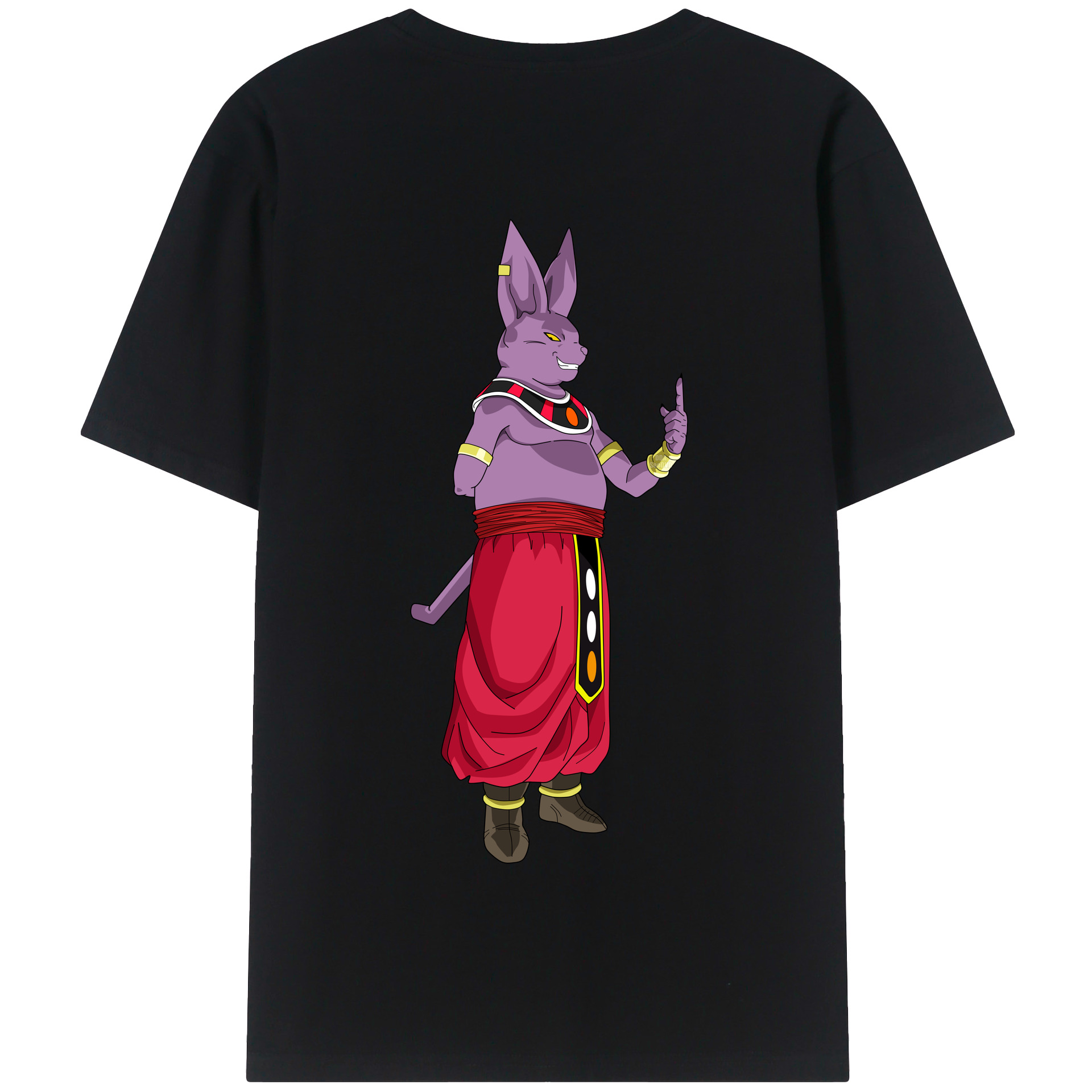 （画像用） ドラゴンボール シャンパ DRAGON BALL Champa 綿100％半袖Tシャツ（背面プリント）