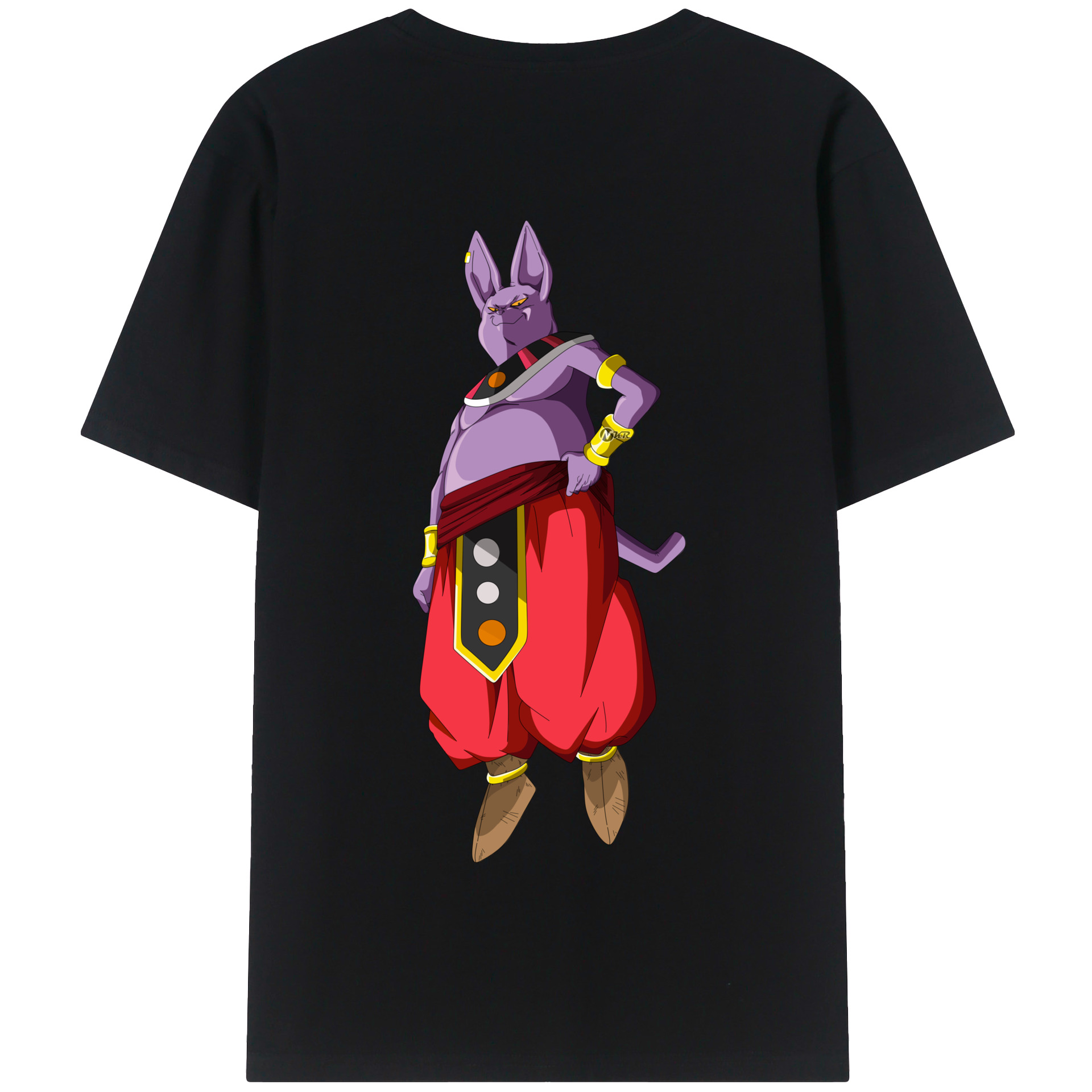 （画像用） ドラゴンボール シャンパ DRAGON BALL Champa 綿100％半袖Tシャツ（背面プリント）