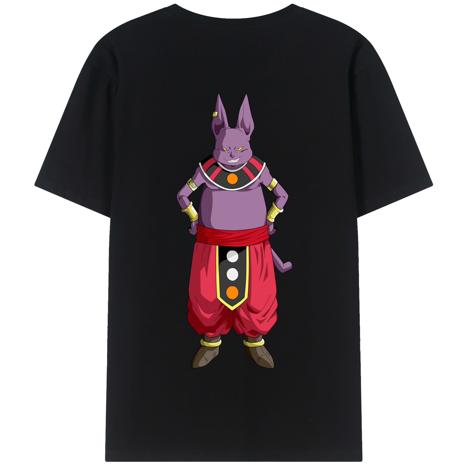 （画像用） ドラゴンボール シャンパ DRAGON BALL Champa 綿100％半袖Tシャツ（背面プリント）