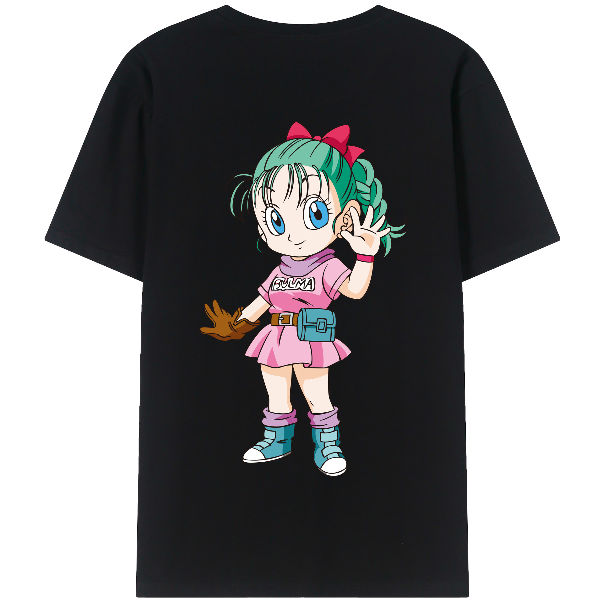 （画像用） ドラゴンボール ブルマ DRAGON BALL Bulma 綿100％半袖Tシャツ（背面プリント）
