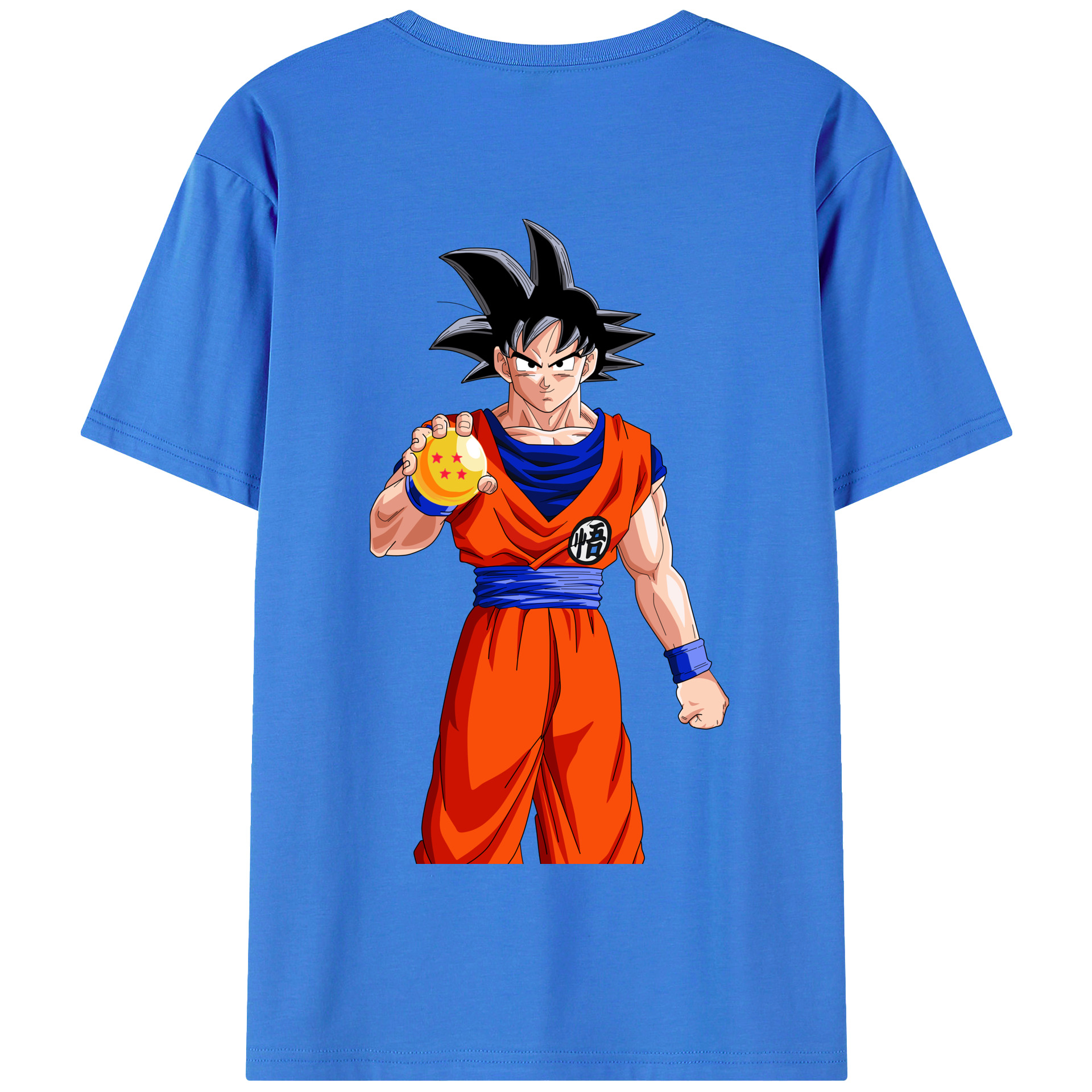 （画像用） ドラゴンボール 孫悟空（そん ごくう）Son Goku カカロット DRAGON BALL Kakarotto 綿100％半袖Tシャツ（背面プリント）