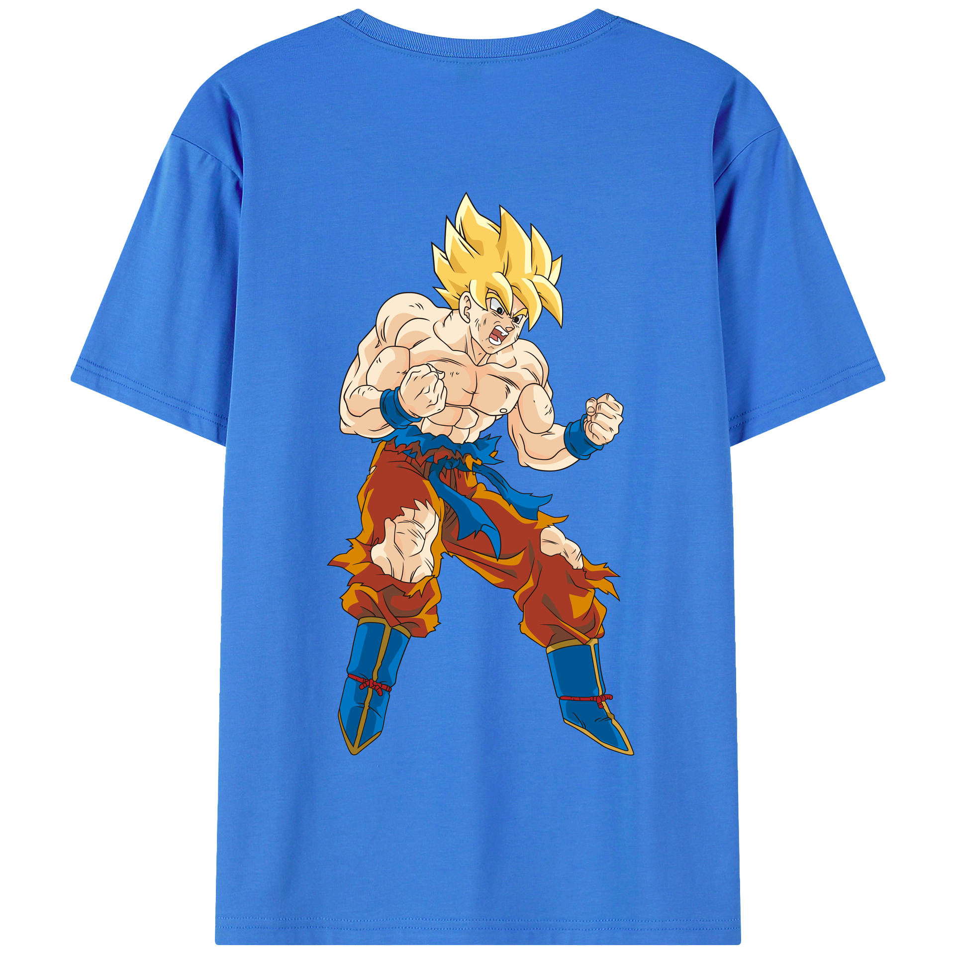 （画像用） ドラゴンボール 孫悟空（そん ごくう）Son Goku カカロット DRAGON BALL Kakarotto 綿100％半袖Tシャツ（背面プリント）