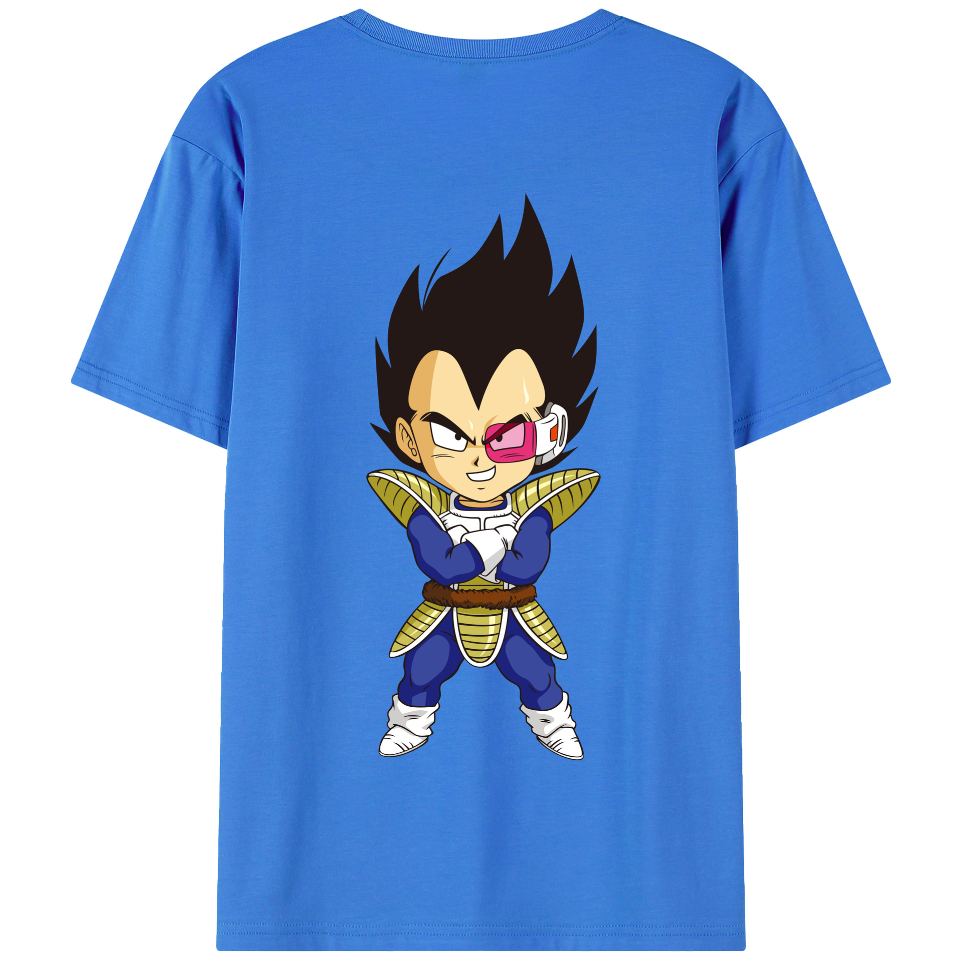 （画像用） ドラゴンボール ベジータ四世（Bejīta Yonsei）DRAGON BALL Vegeta IV 綿100％半袖Tシャツ（背面プリント）