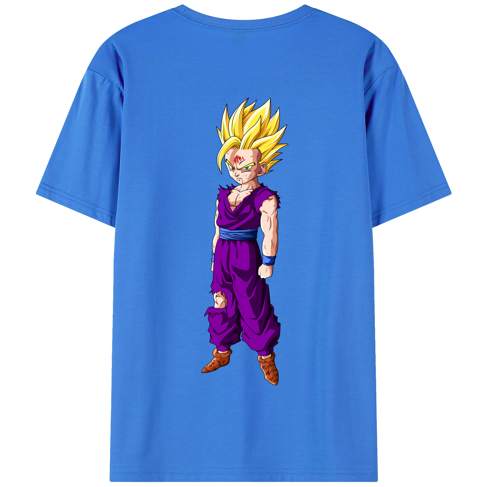 （画像用） ドラゴンボール 孫 悟飯（そんごはん）DRAGON BALL Son Gohan 綿100％半袖Tシャツ（背面プリント）