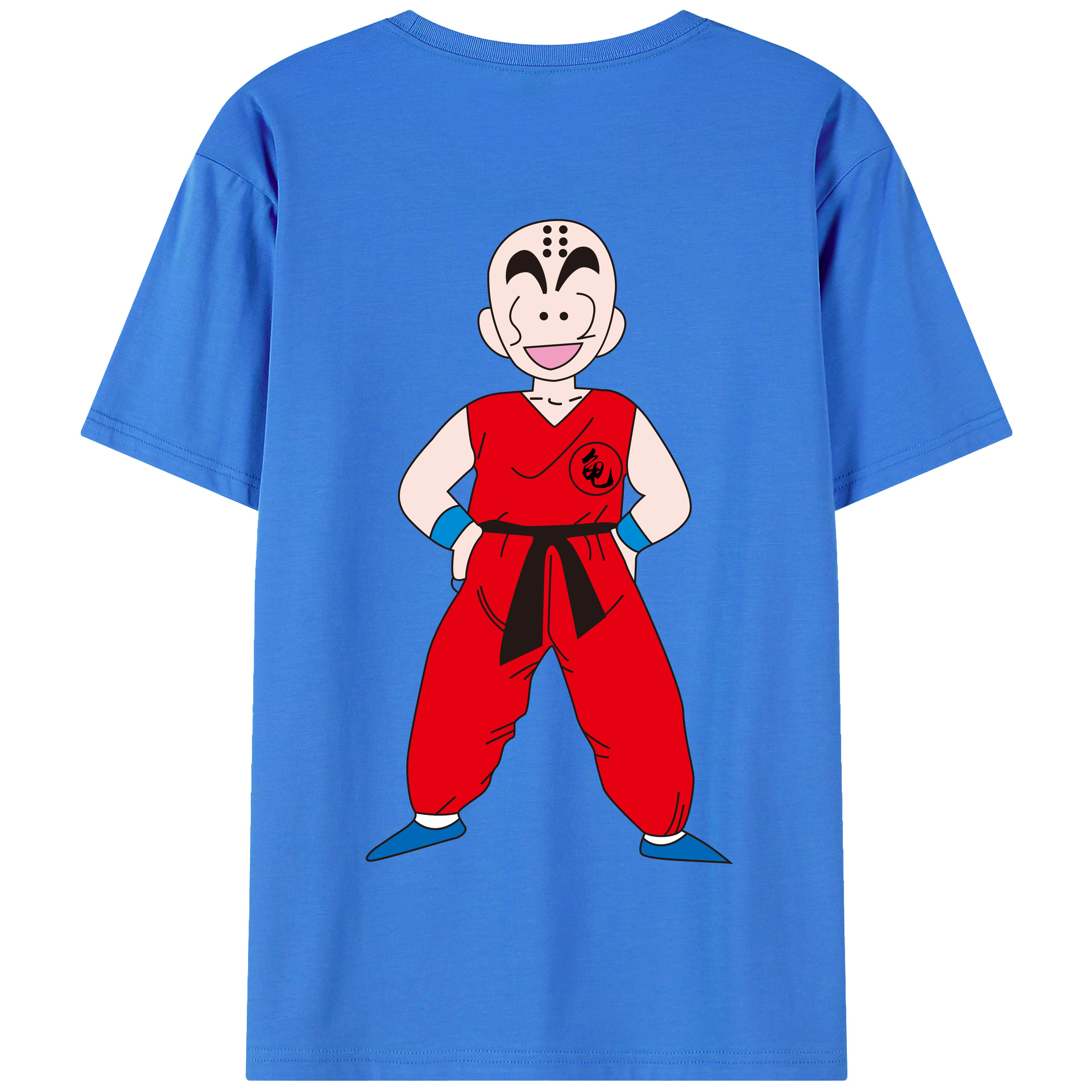 （画像用） ドラゴンボール クリリン DRAGON BALL krillin 綿100％半袖Tシャツ（背面プリント）