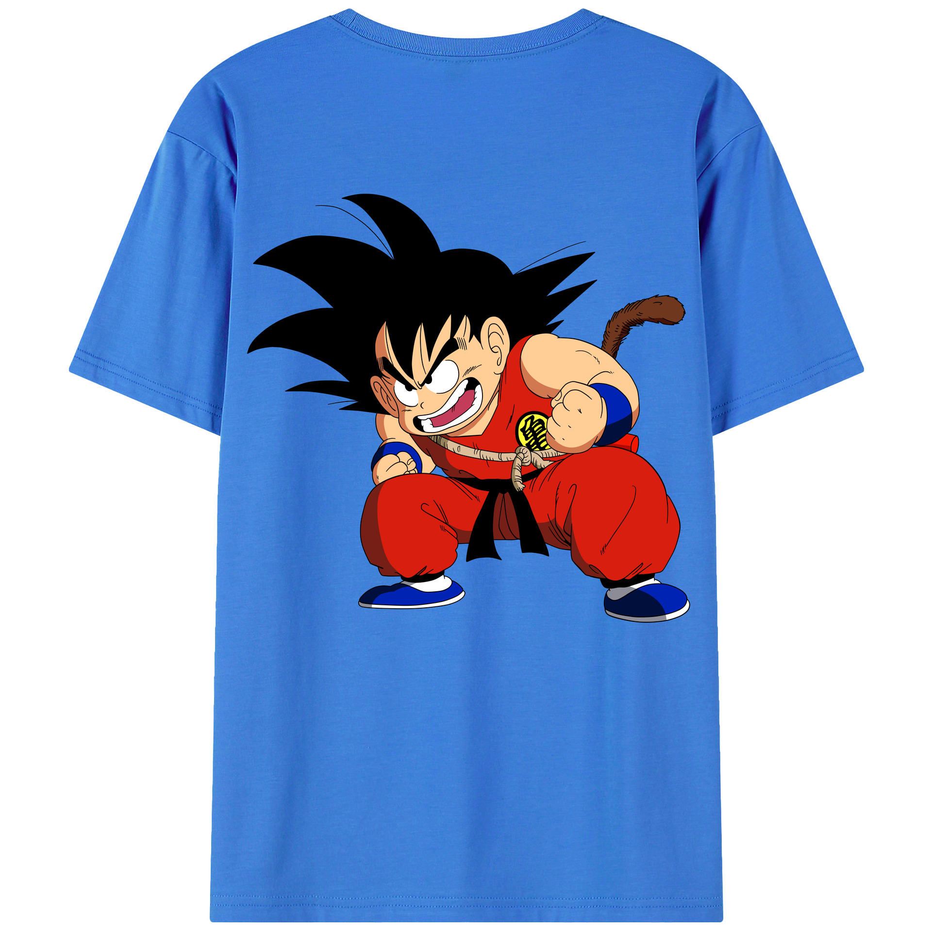 （画像用） ドラゴンボール 孫悟空（そん ごくう）Son Goku カカロット DRAGON BALL Kakarotto 綿100％半袖Tシャツ（背面プリント）