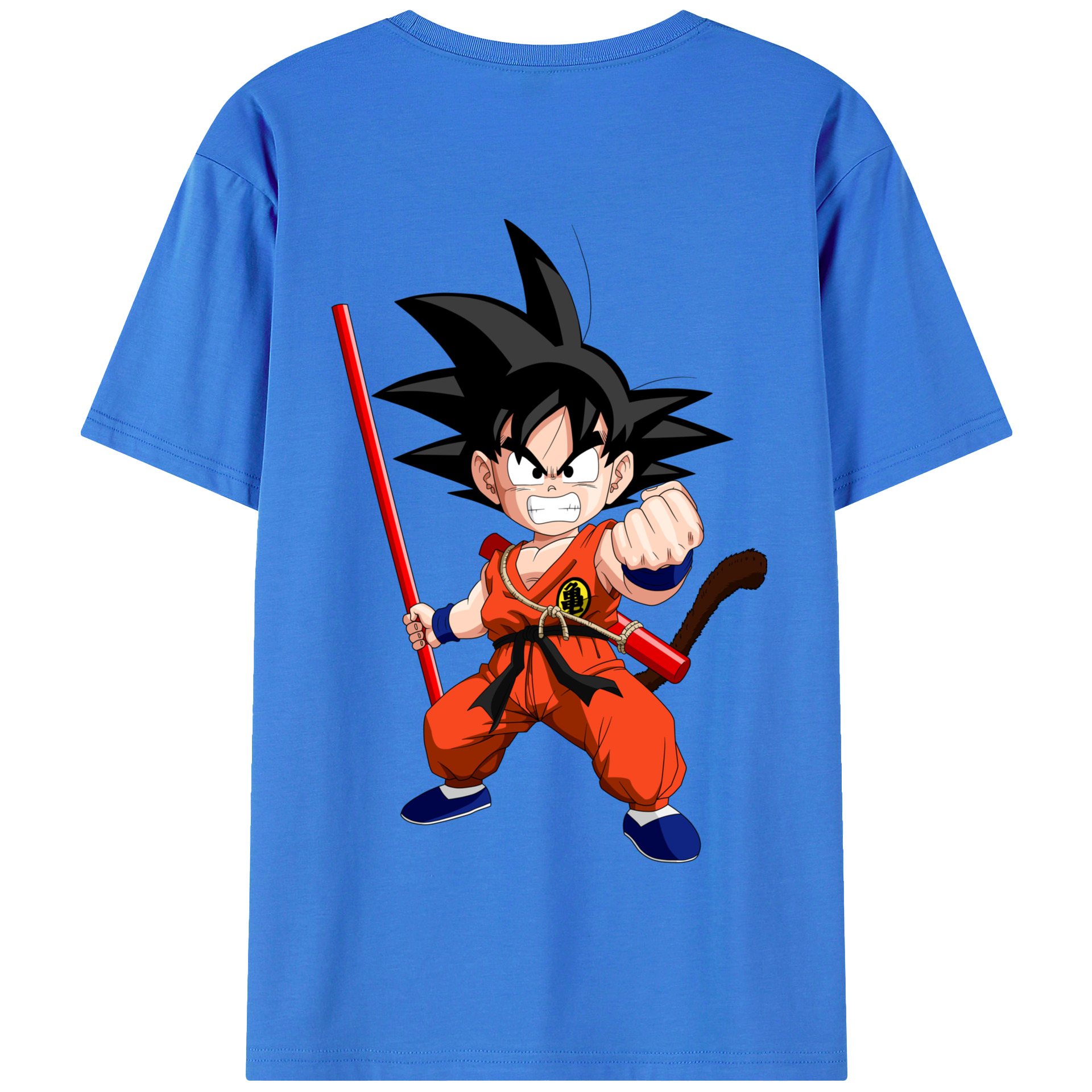 （画像用） ドラゴンボール 孫悟空（そん ごくう）Son Goku カカロット DRAGON BALL Kakarotto 綿100％半袖Tシャツ（背面プリント）