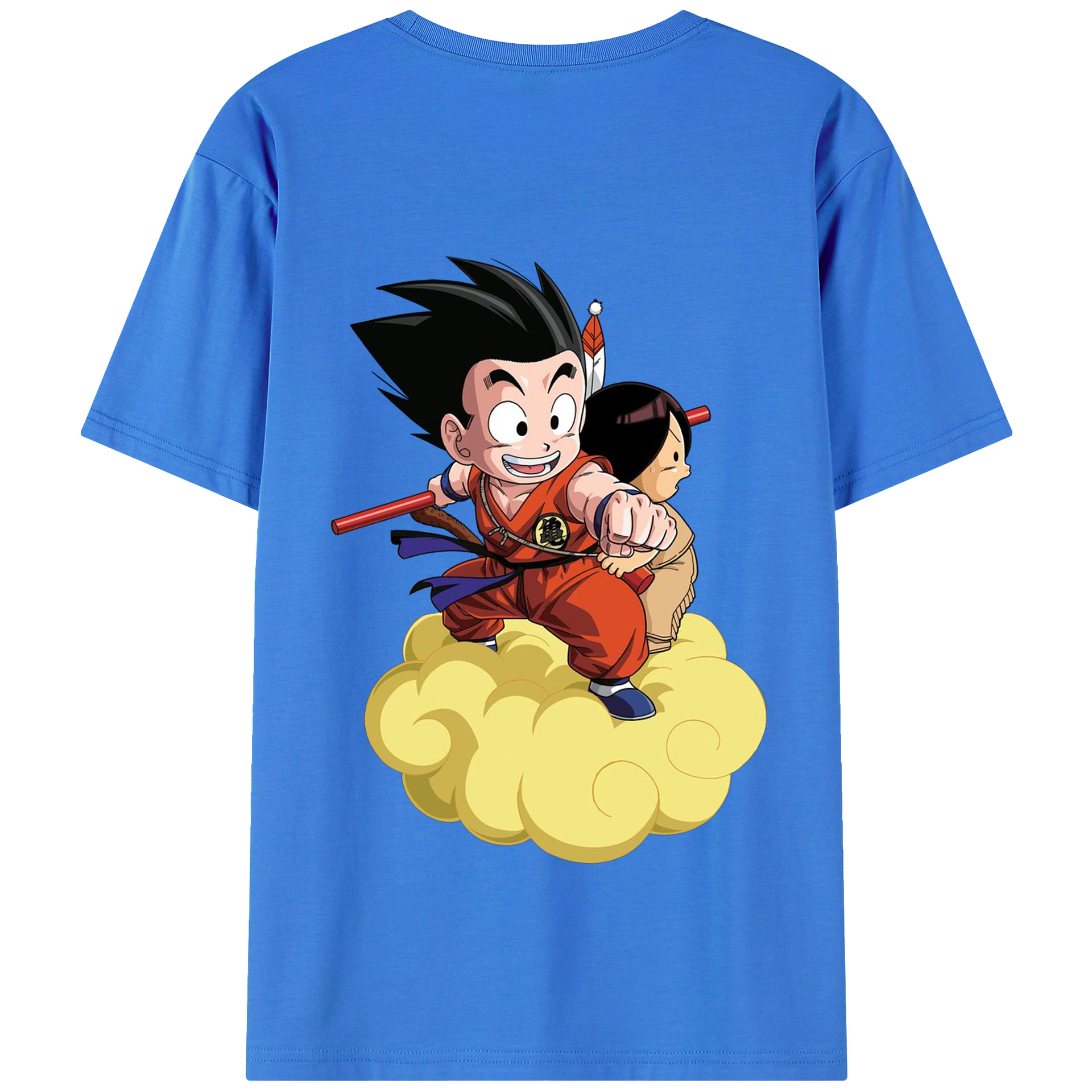 （画像用） ドラゴンボール 孫悟空（そん ごくう）Son Goku カカロット DRAGON BALL Kakarotto 綿100％半袖Tシャツ（背面プリント）
