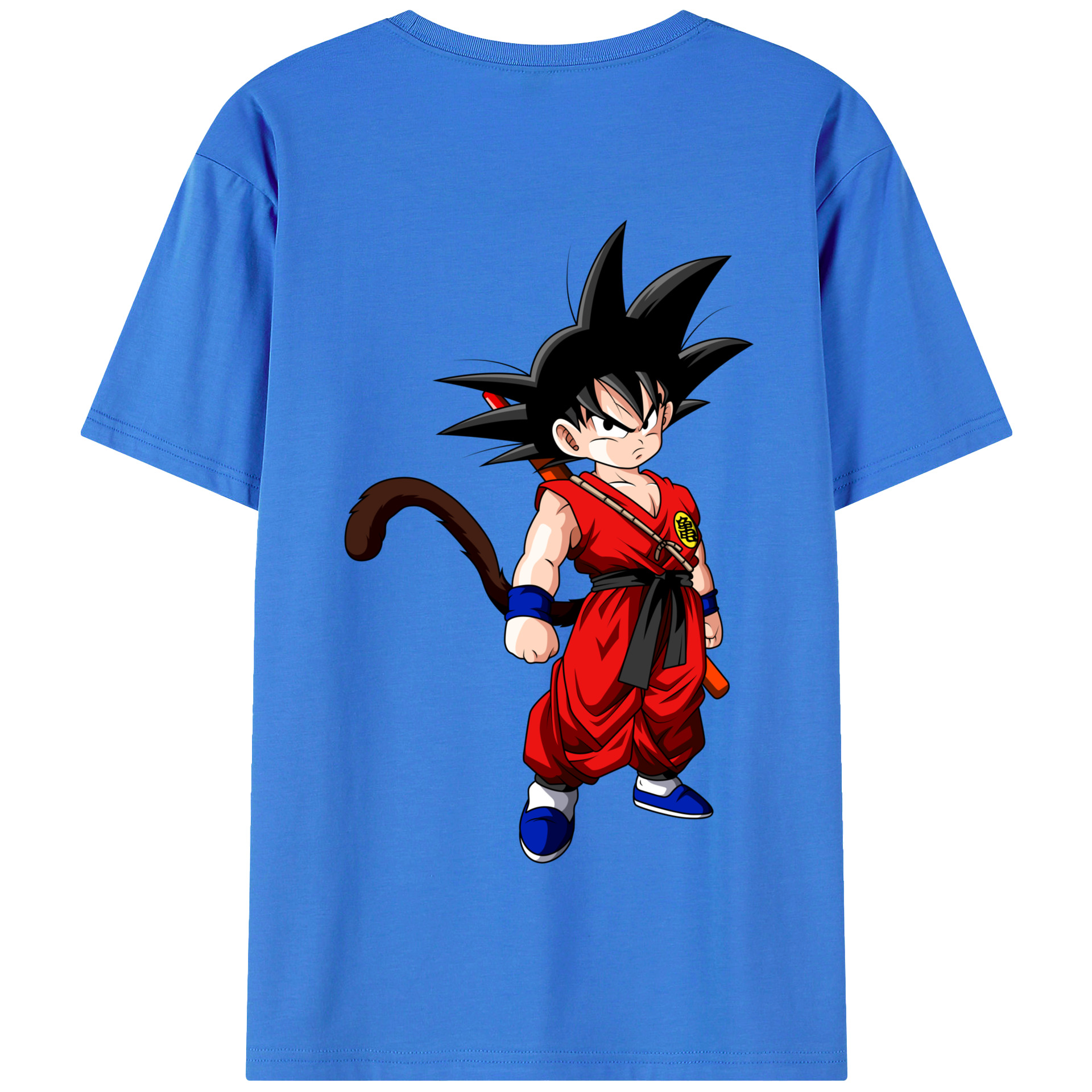 （画像用） ドラゴンボール 孫悟空（そん ごくう）Son Goku カカロット DRAGON BALL Kakarotto 綿100％半袖Tシャツ（背面プリント）