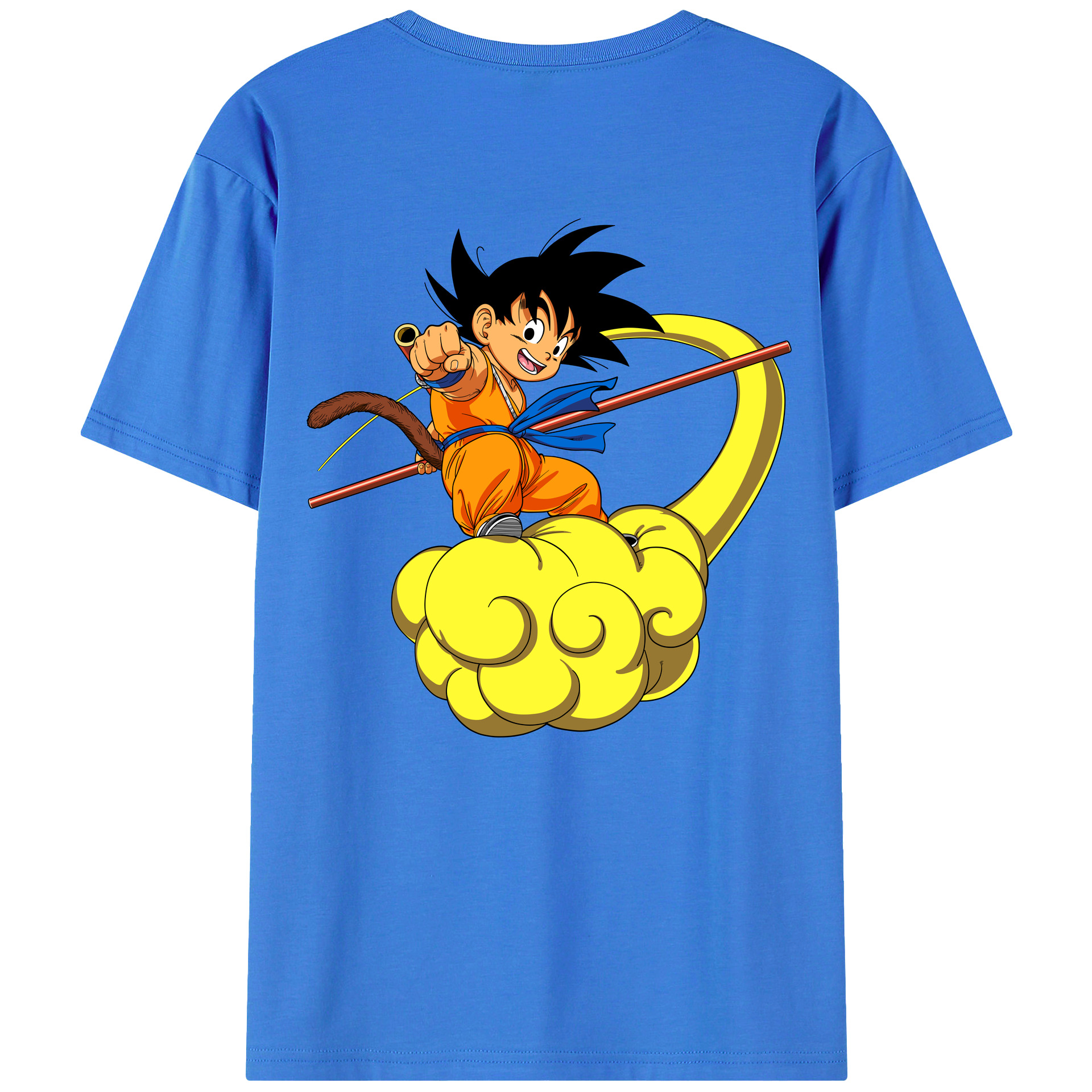（画像用） ドラゴンボール 孫悟空（そん ごくう）Son Goku カカロット DRAGON BALL Kakarotto 綿100％半袖Tシャツ（背面プリント）