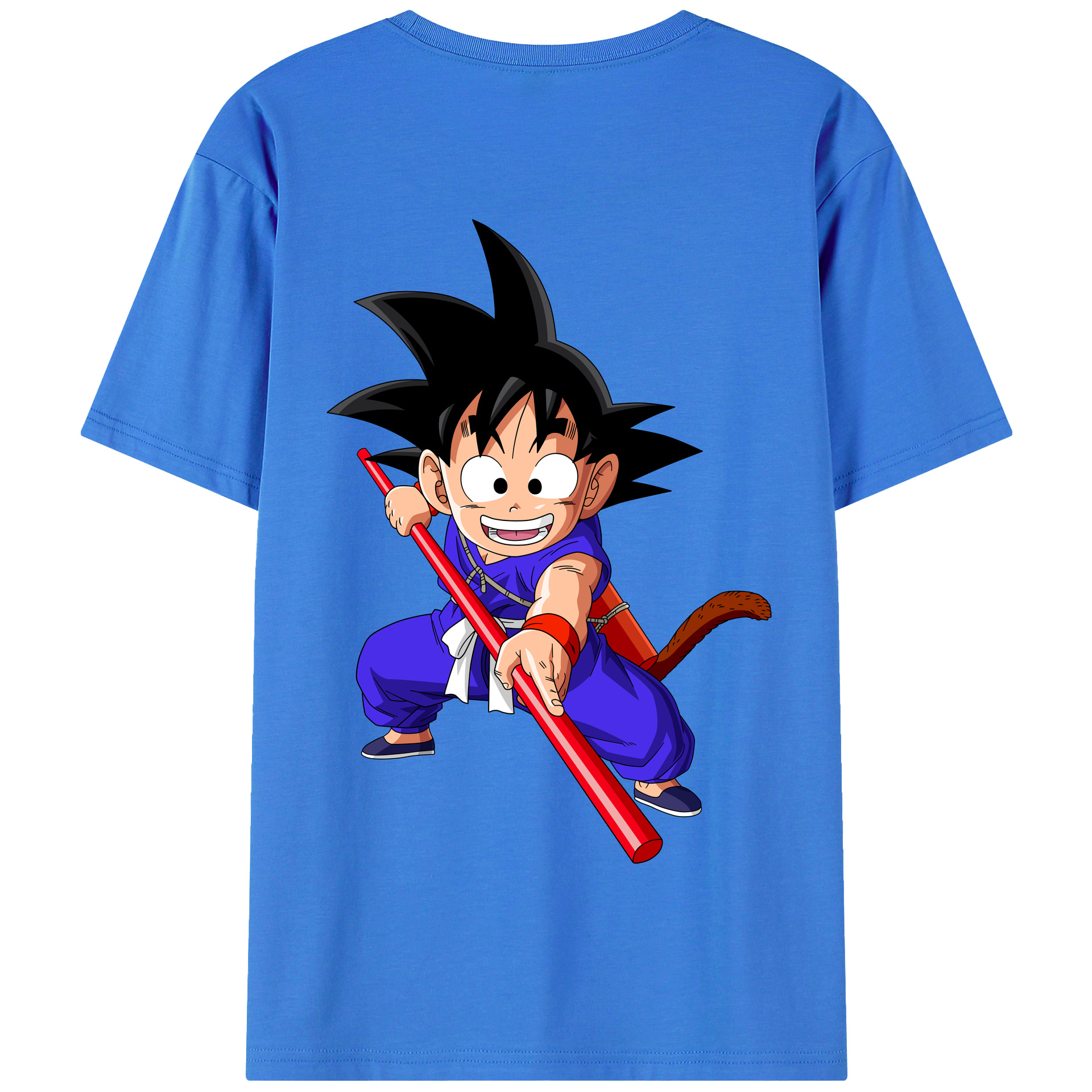 （画像用） ドラゴンボール 孫悟空（そん ごくう）Son Goku カカロット DRAGON BALL Kakarotto 綿100％半袖Tシャツ（背面プリント）