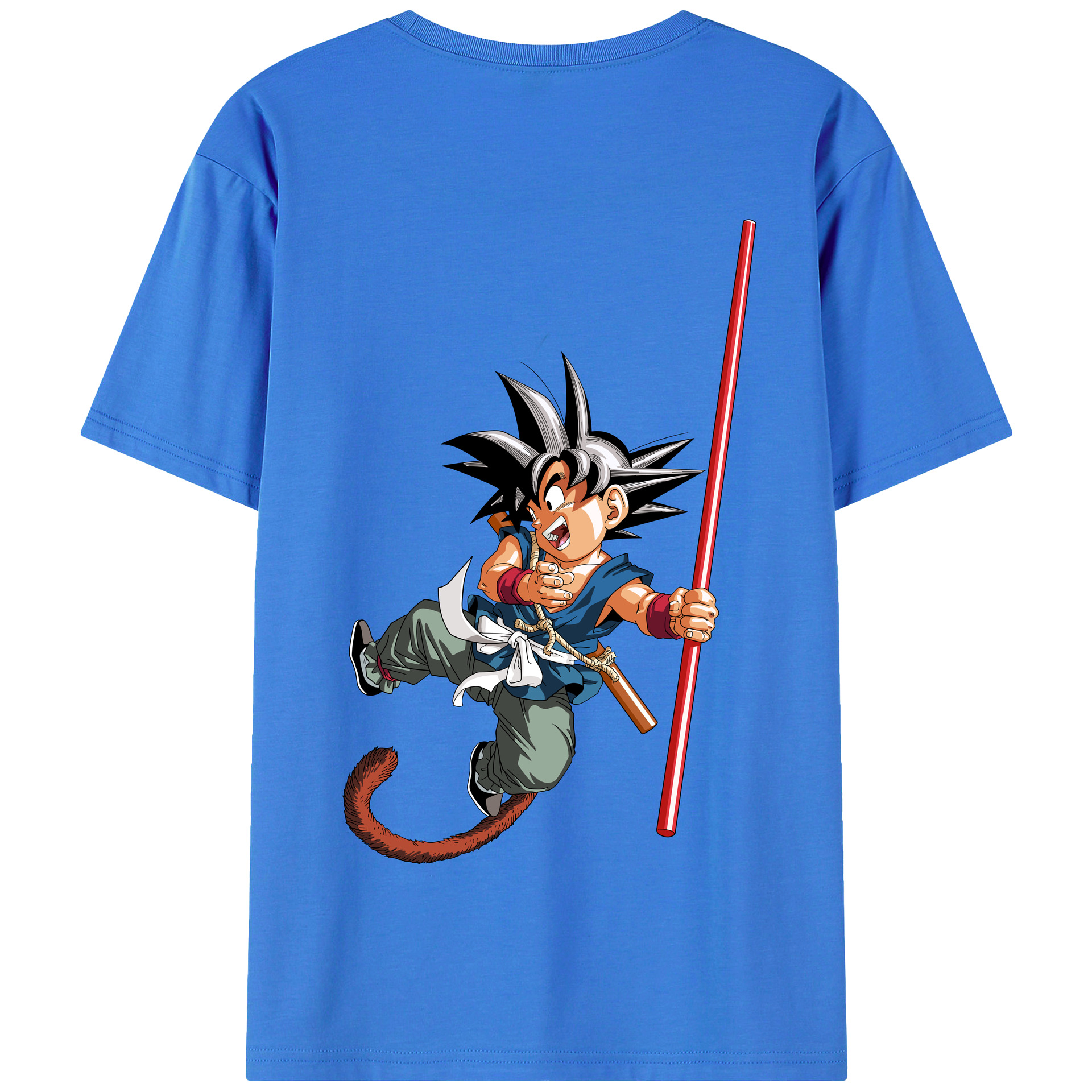 （画像用） ドラゴンボール 孫悟空（そん ごくう）Son Goku カカロット DRAGON BALL Kakarotto 綿100％半袖Tシャツ（背面プリント）