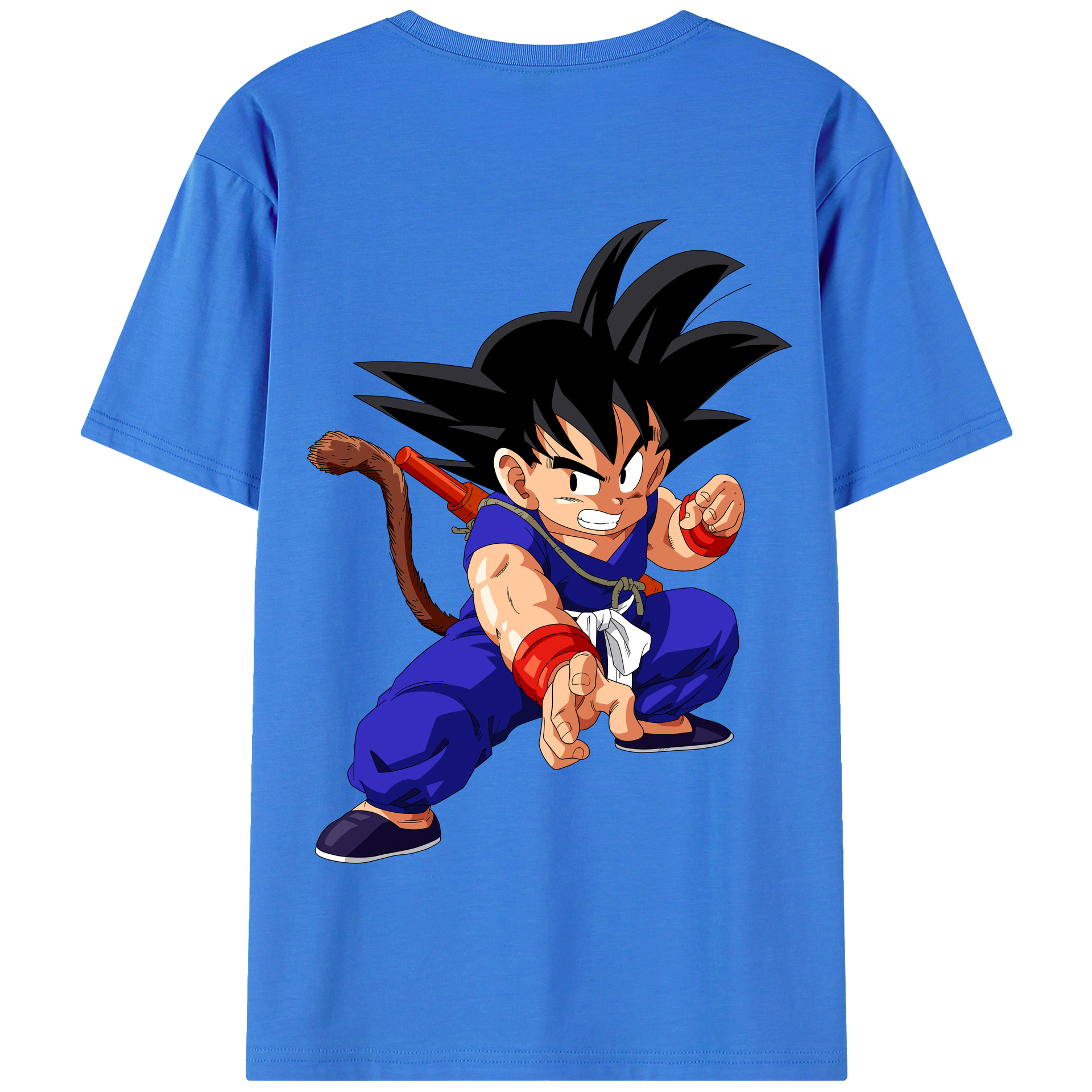 （画像用） ドラゴンボール 孫悟空（そん ごくう）Son Goku カカロット DRAGON BALL Kakarotto 綿100％半袖Tシャツ（背面プリント）