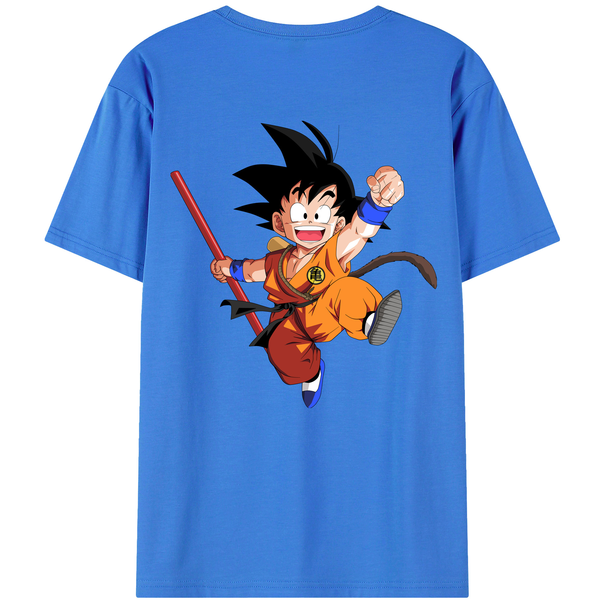 （画像用） ドラゴンボール 孫悟空（そん ごくう）Son Goku カカロット DRAGON BALL Kakarotto 綿100％半袖Tシャツ（背面プリント）