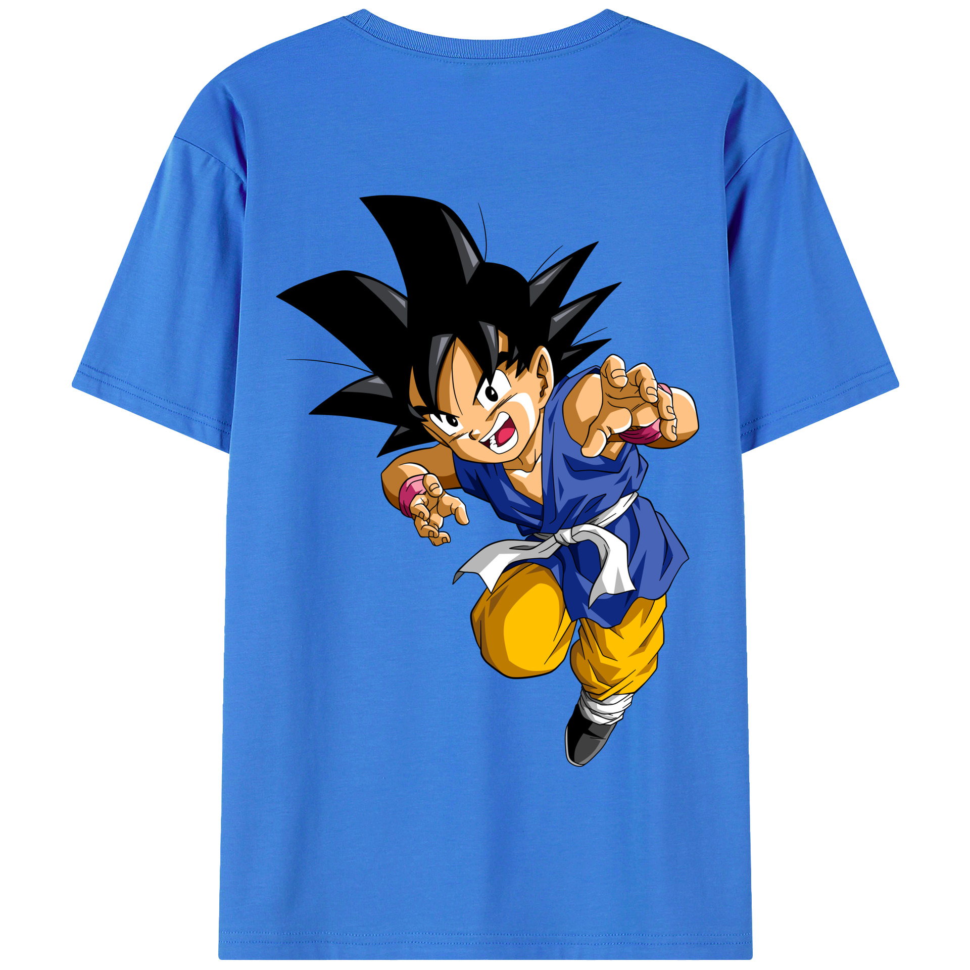 （画像用） ドラゴンボール 孫悟空（そん ごくう）Son Goku カカロット DRAGON BALL Kakarotto 綿100％半袖Tシャツ（背面プリント）