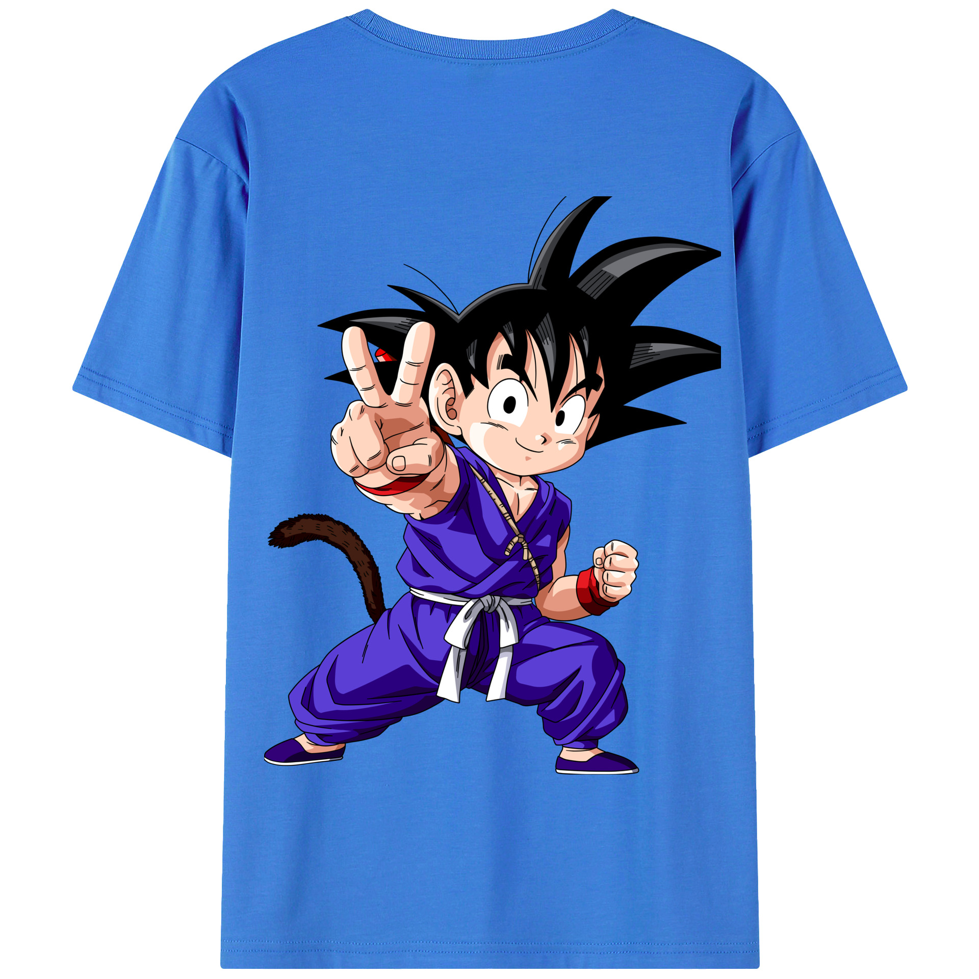 （画像用） ドラゴンボール 孫悟空（そん ごくう）Son Goku カカロット DRAGON BALL Kakarotto 綿100％半袖Tシャツ（背面プリント）