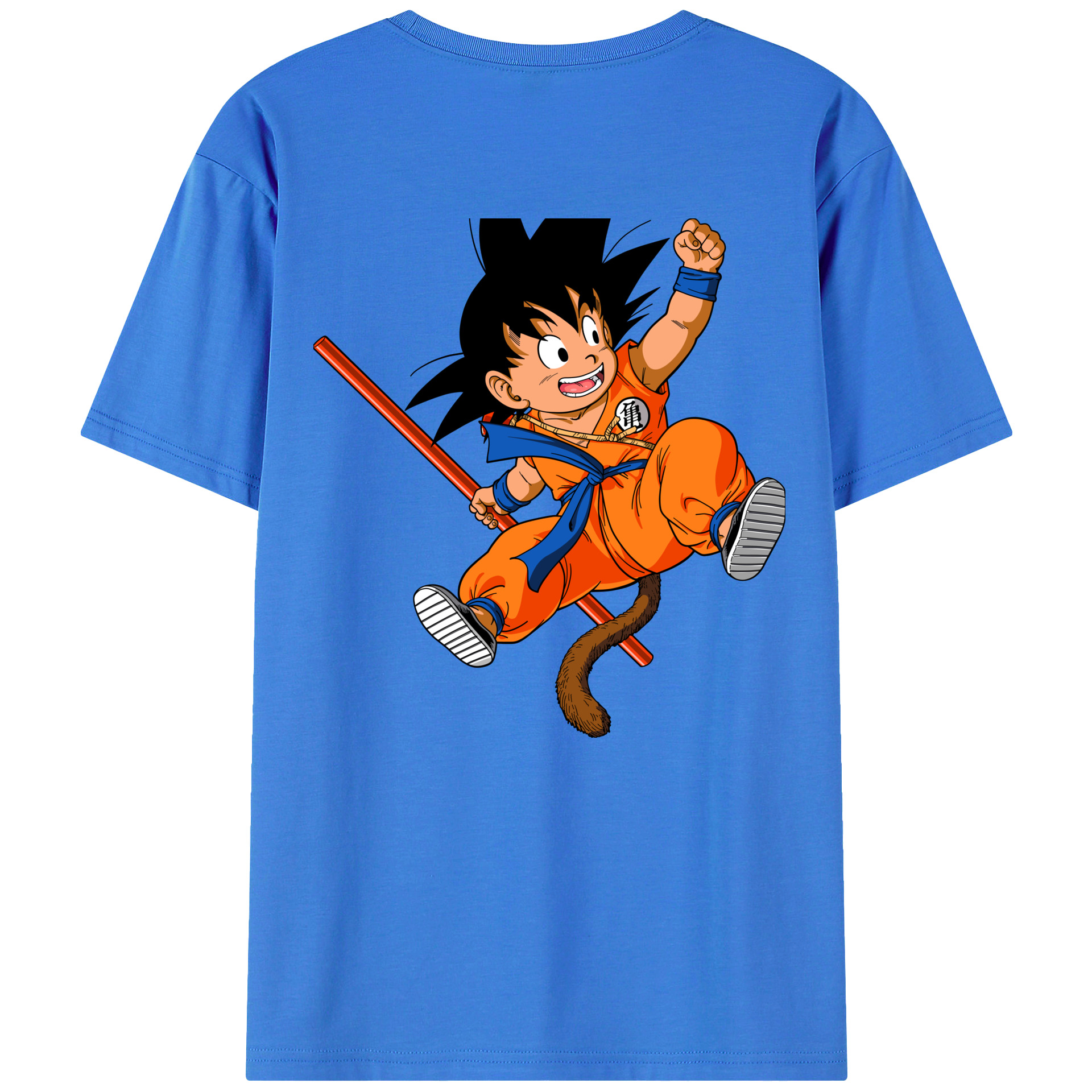 （画像用） ドラゴンボール 孫悟空（そん ごくう）Son Goku カカロット DRAGON BALL Kakarotto 綿100％半袖Tシャツ（背面プリント）