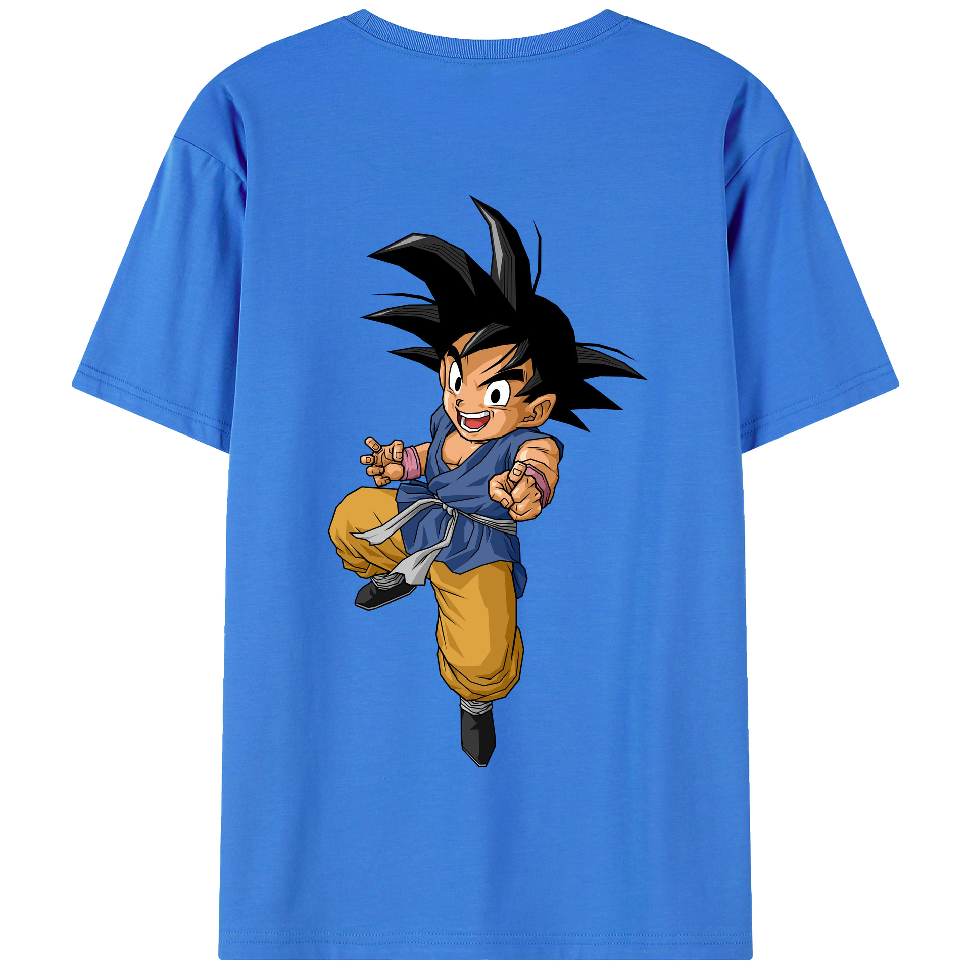 （画像用） ドラゴンボール 孫悟空（そん ごくう）Son Goku カカロット DRAGON BALL Kakarotto 綿100％半袖Tシャツ（背面プリント）