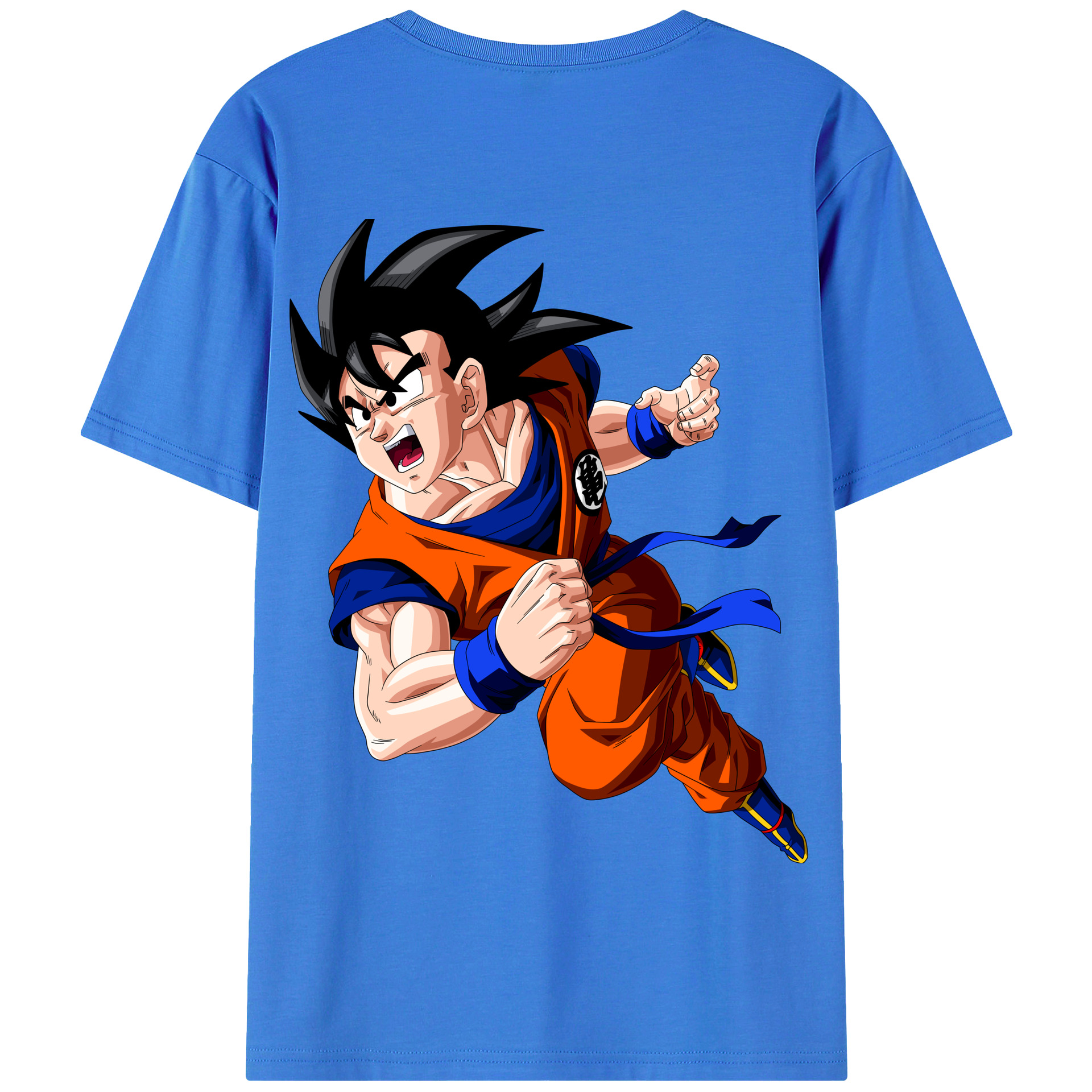 （画像用） ドラゴンボール 孫悟空（そん ごくう）Son Goku カカロット DRAGON BALL Kakarotto 綿100％半袖Tシャツ（背面プリント）