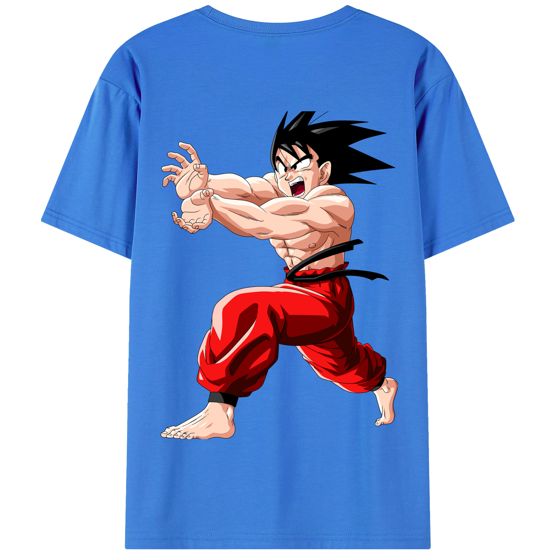 （画像用） ドラゴンボール 孫悟空（そん ごくう）Son Goku カカロット DRAGON BALL Kakarotto 綿100％半袖Tシャツ（背面プリント）