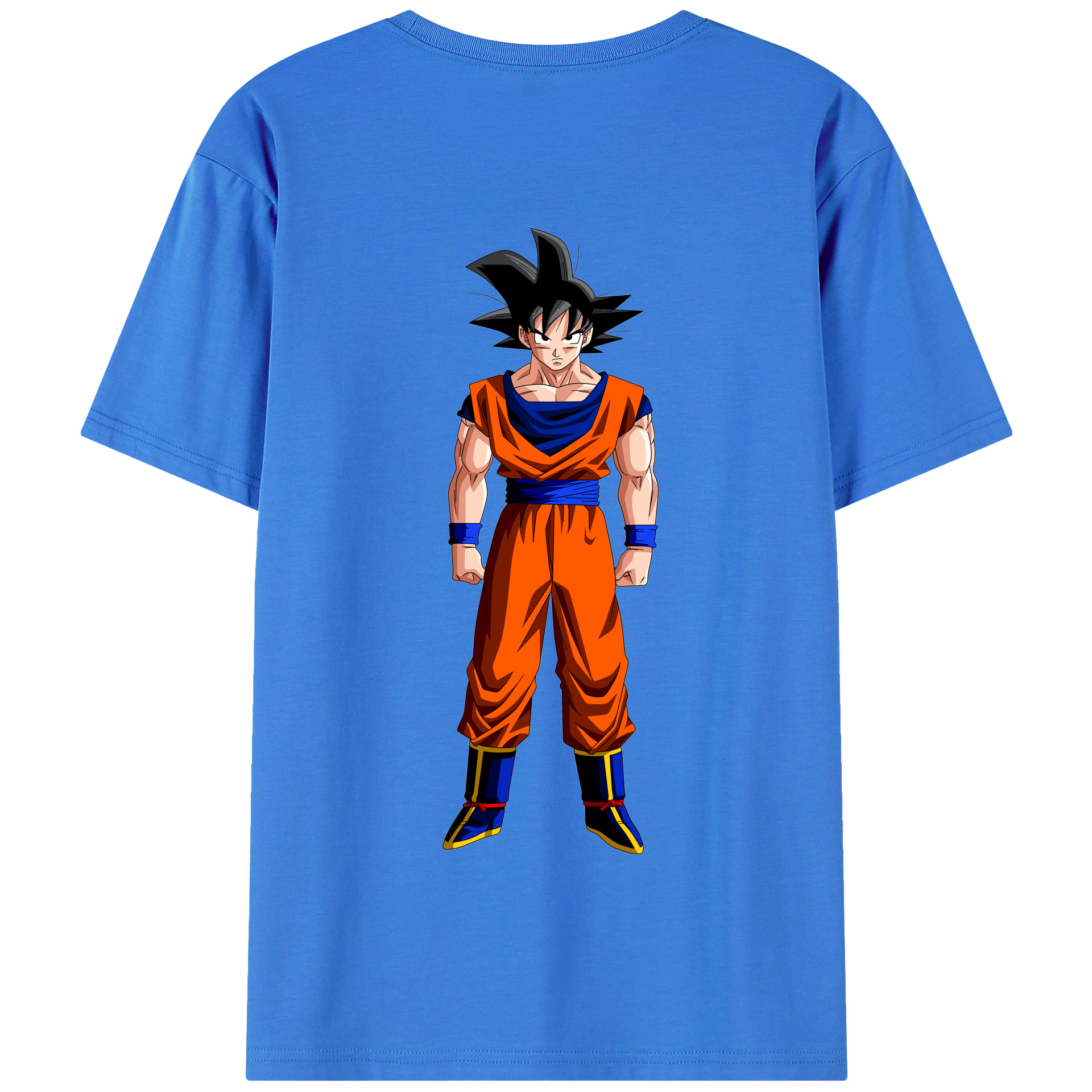 （画像用） ドラゴンボール 孫悟空（そん ごくう）Son Goku カカロット DRAGON BALL Kakarotto 綿100％半袖Tシャツ（背面プリント）