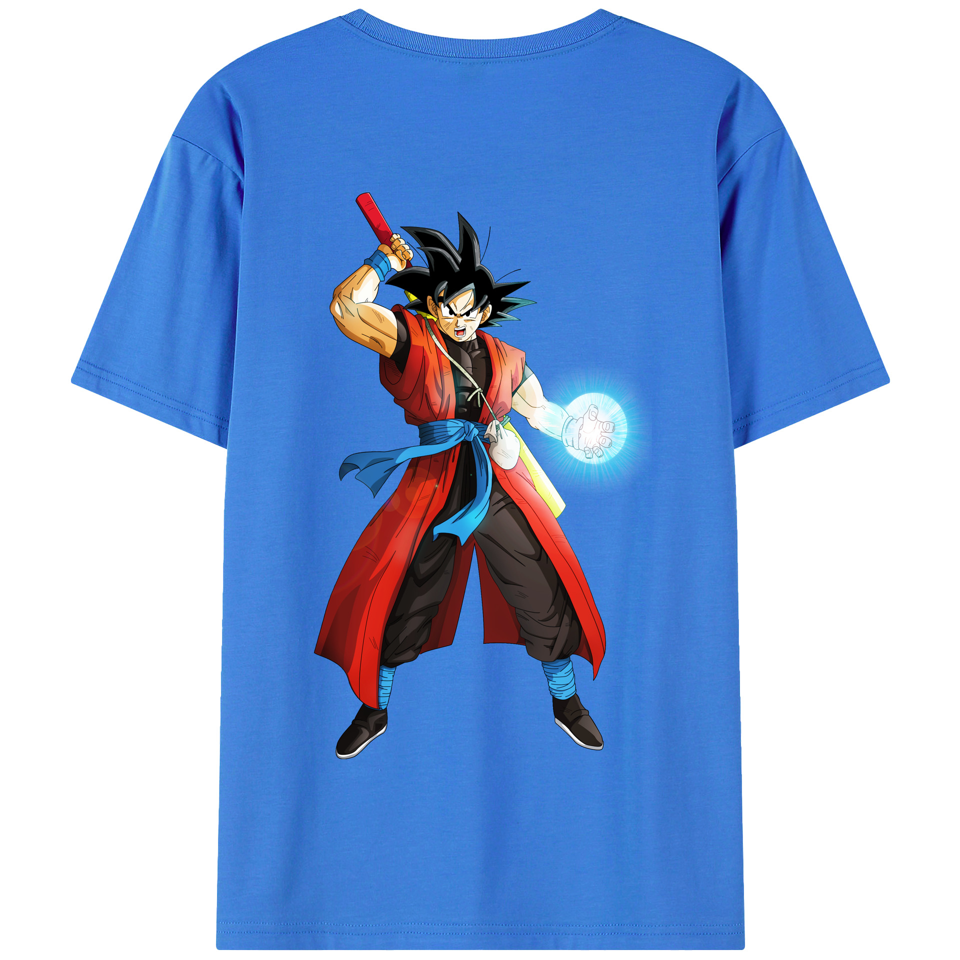 （画像用） ドラゴンボール 孫悟空（そん ごくう）Son Goku カカロット DRAGON BALL Kakarotto 綿100％半袖Tシャツ（背面プリント）