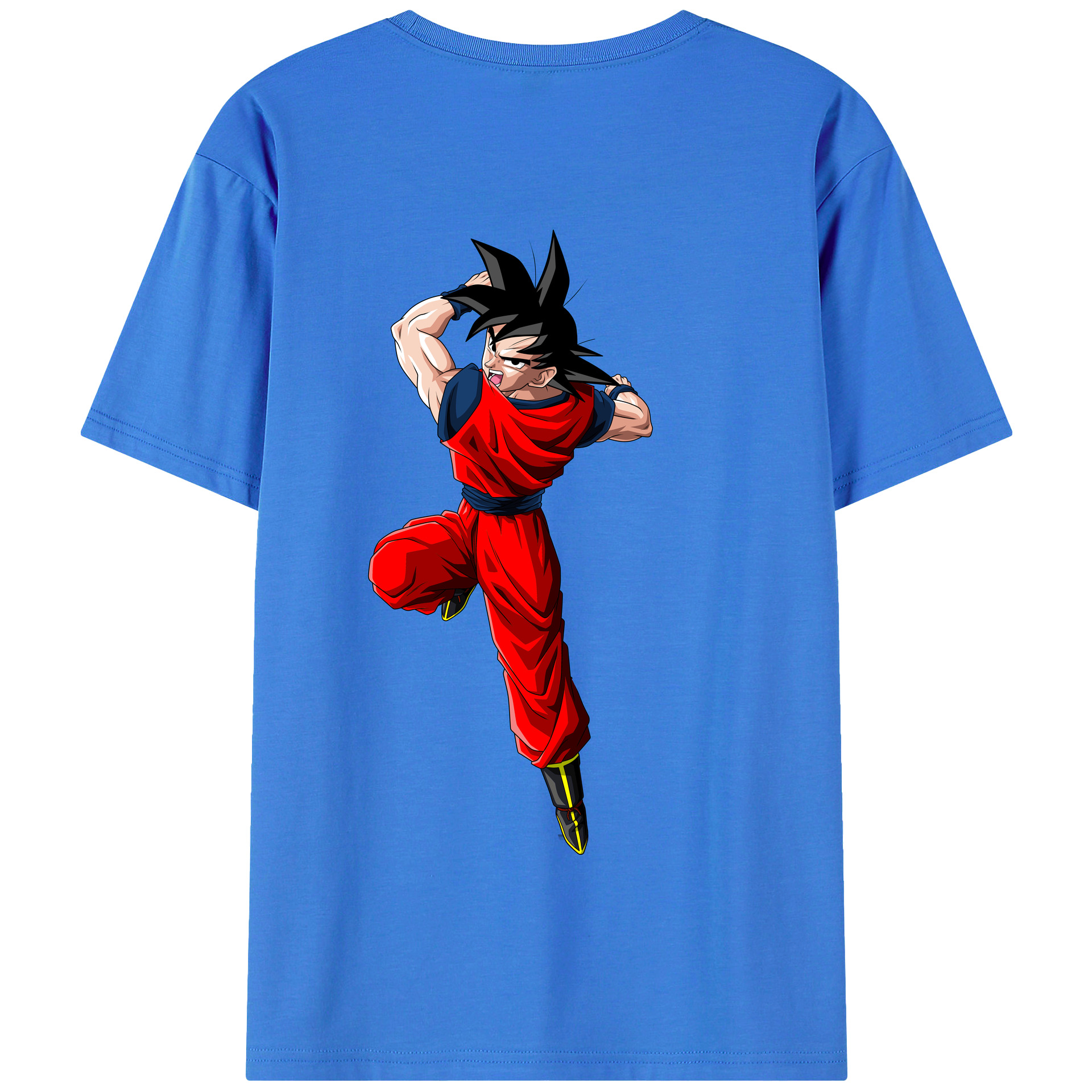 （画像用） ドラゴンボール 孫悟空（そん ごくう）Son Goku カカロット DRAGON BALL Kakarotto 綿100％半袖Tシャツ（背面プリント）