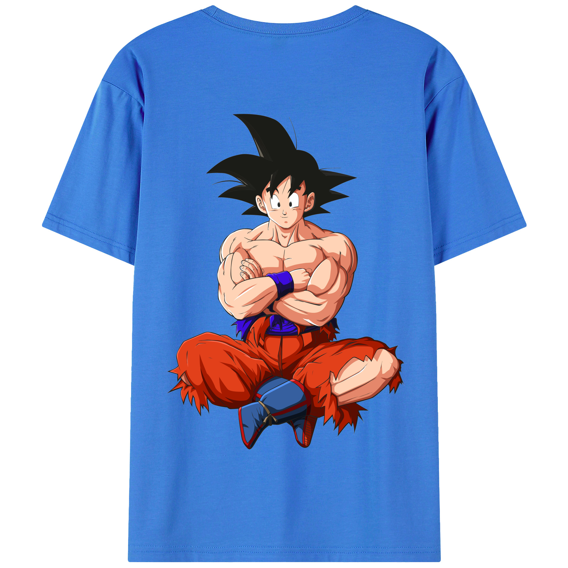 （画像用） ドラゴンボール 孫悟空（そん ごくう）Son Goku カカロット DRAGON BALL Kakarotto 綿100％半袖Tシャツ（背面プリント）