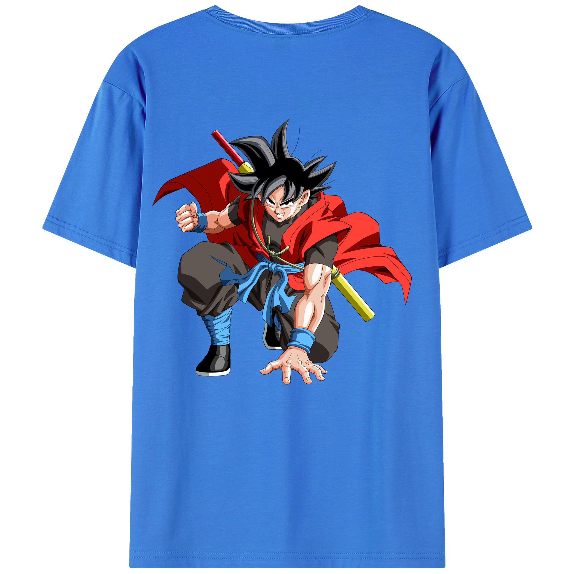 （画像用） ドラゴンボール 孫悟空（そん ごくう）Son Goku カカロット DRAGON BALL Kakarotto 綿100％半袖Tシャツ（背面プリント）