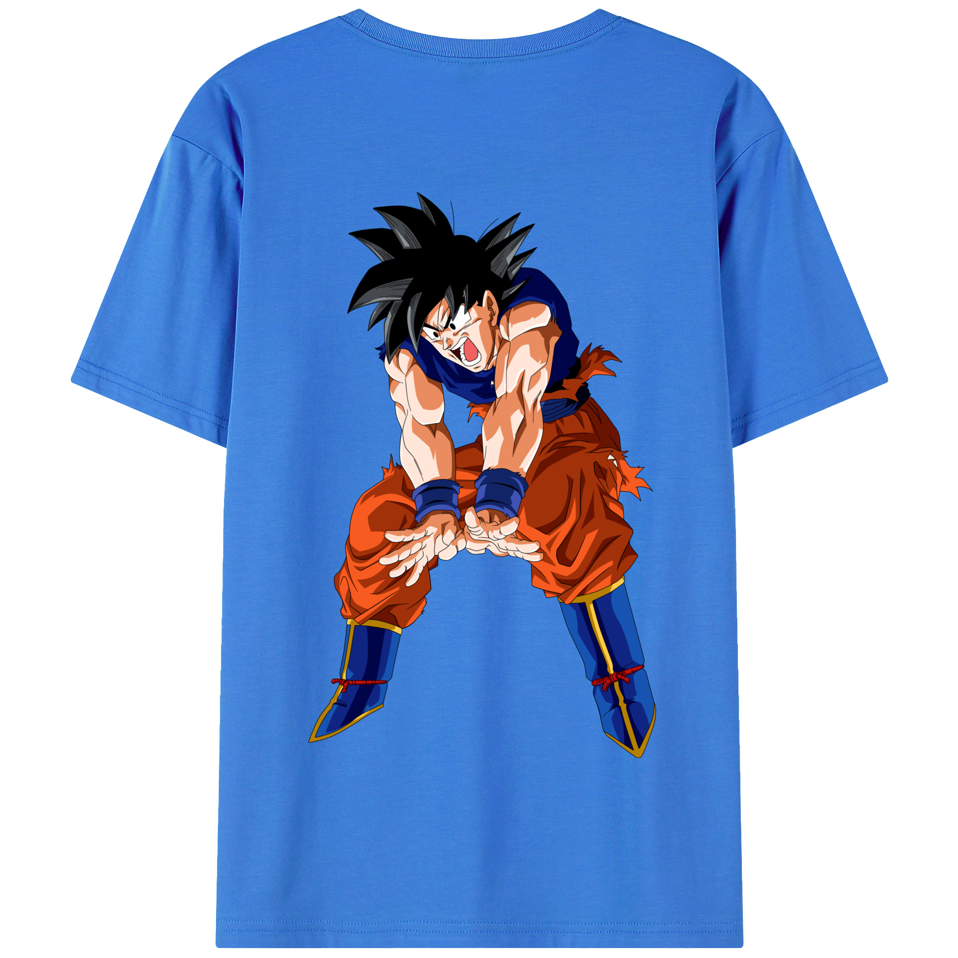 （画像用） ドラゴンボール 孫悟空（そん ごくう）Son Goku カカロット DRAGON BALL Kakarotto 綿100％半袖Tシャツ（背面プリント）