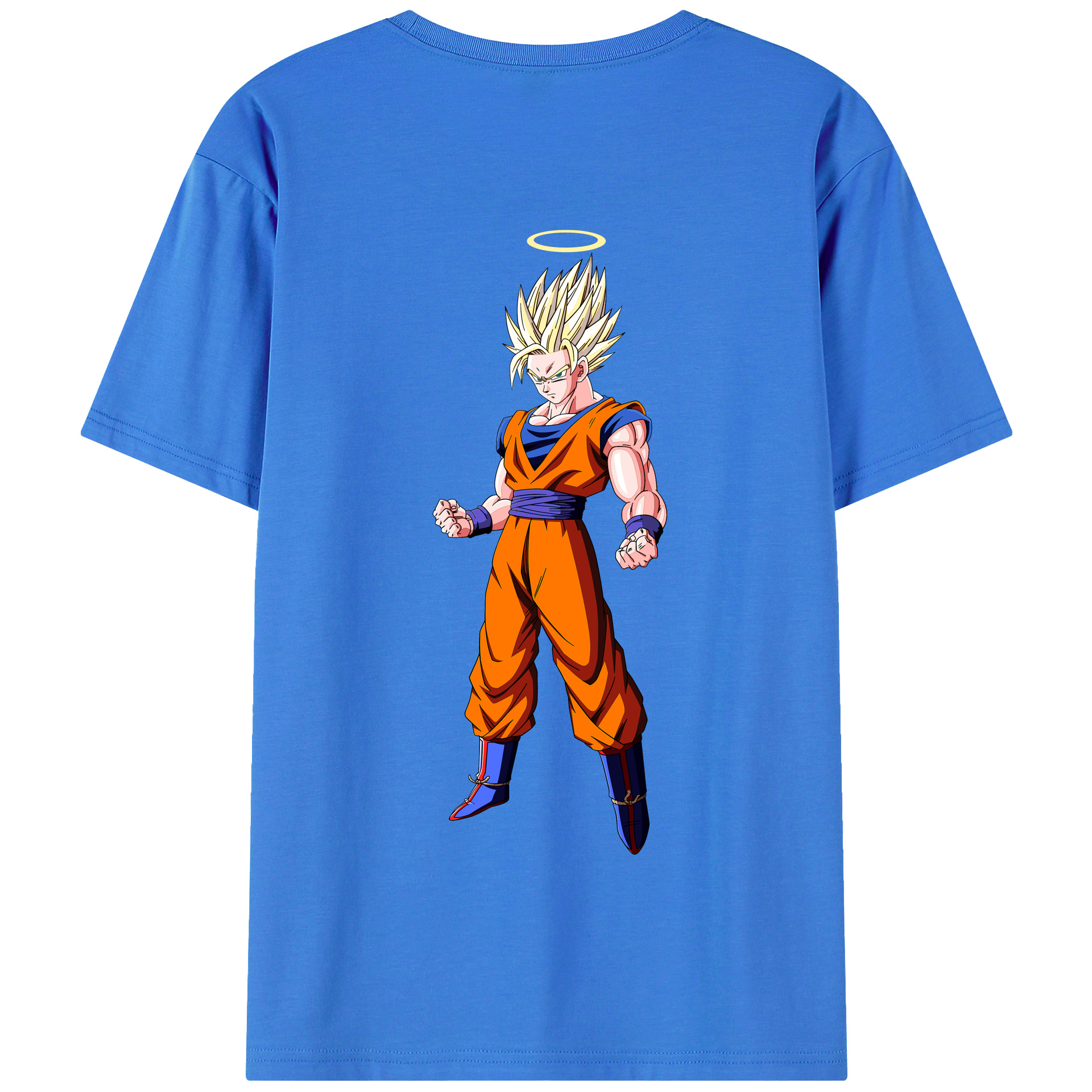 （画像用） ドラゴンボール 孫悟空（そん ごくう）Son Goku カカロット DRAGON BALL Kakarotto 綿100％半袖Tシャツ（背面プリント）
