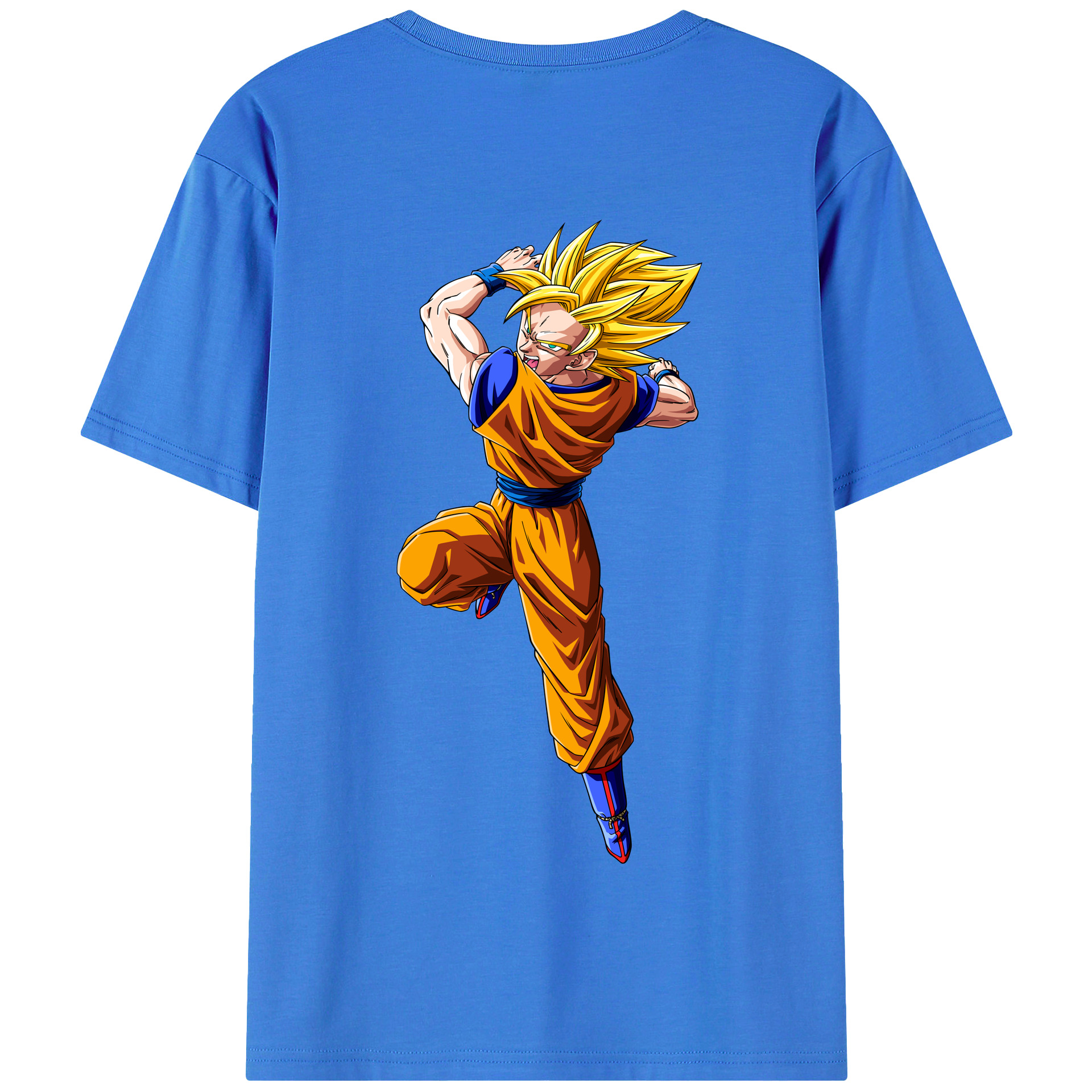 （画像用） ドラゴンボール 孫悟空（そん ごくう）Son Goku カカロット DRAGON BALL Kakarotto 綿100％半袖Tシャツ（背面プリント）