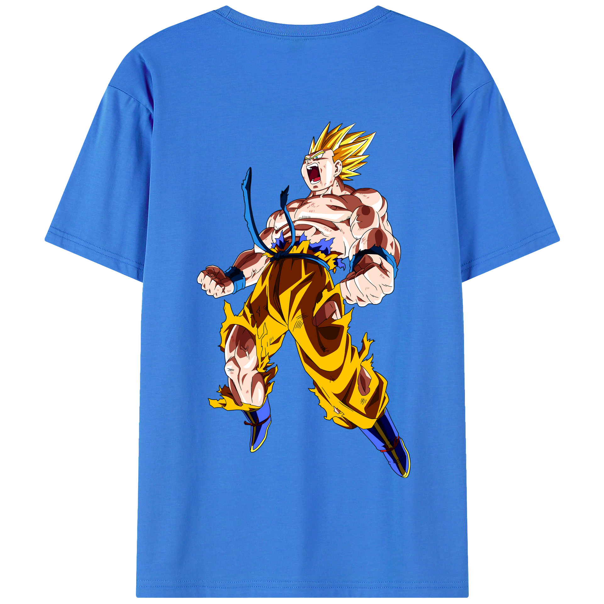 （画像用） ドラゴンボール 孫悟空（そん ごくう）Son Goku カカロット DRAGON BALL Kakarotto 綿100％半袖Tシャツ（背面プリント）