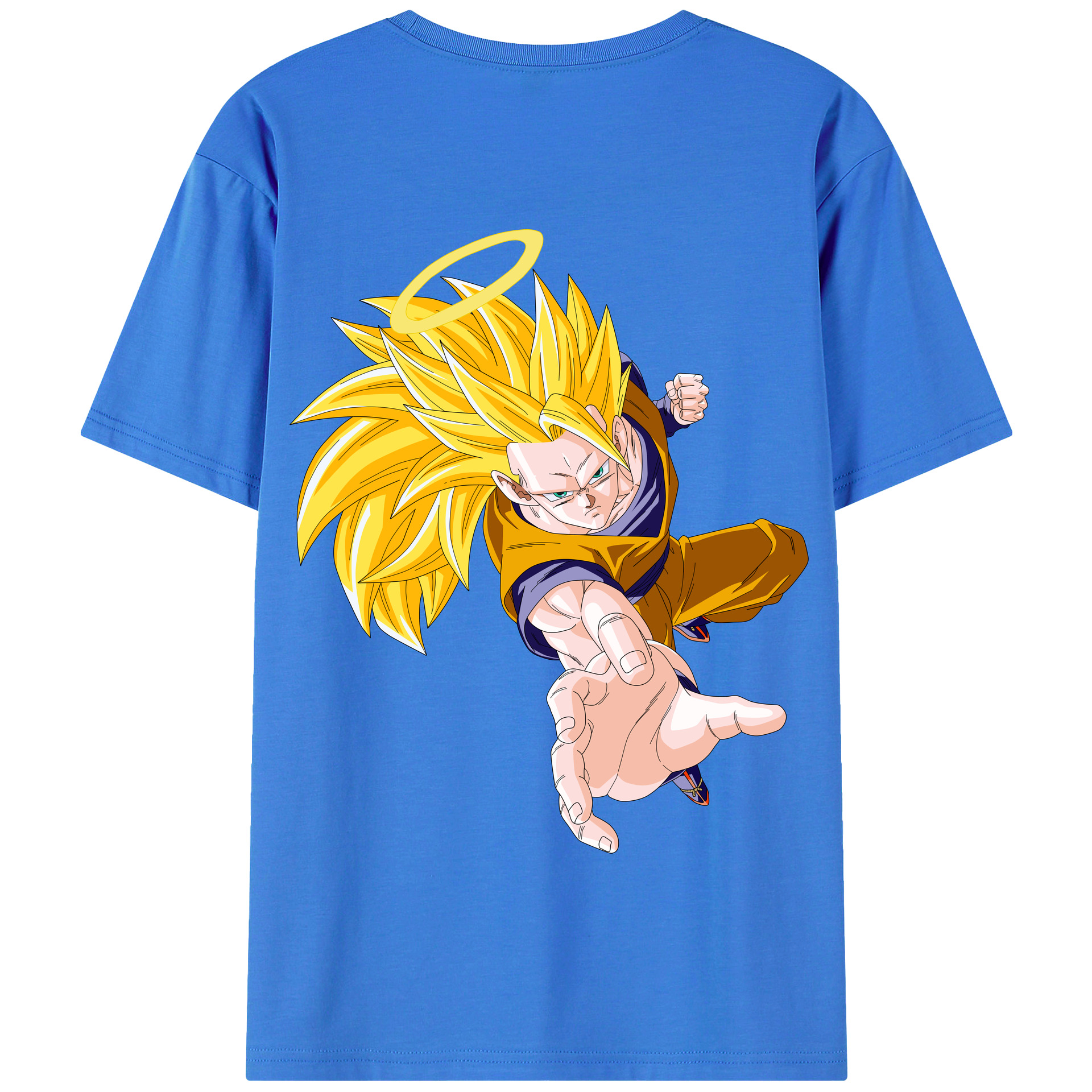 （画像用） ドラゴンボール 孫悟空（そん ごくう）Son Goku カカロット DRAGON BALL Kakarotto 綿100％半袖Tシャツ（背面プリント）