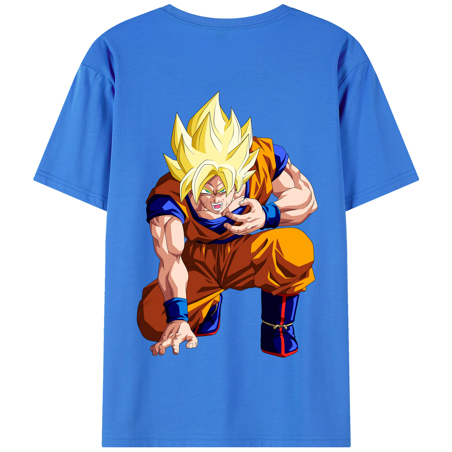（画像用） ドラゴンボール 孫悟空（そん ごくう）Son Goku カカロット DRAGON BALL Kakarotto 綿100％半袖Tシャツ（背面プリント）