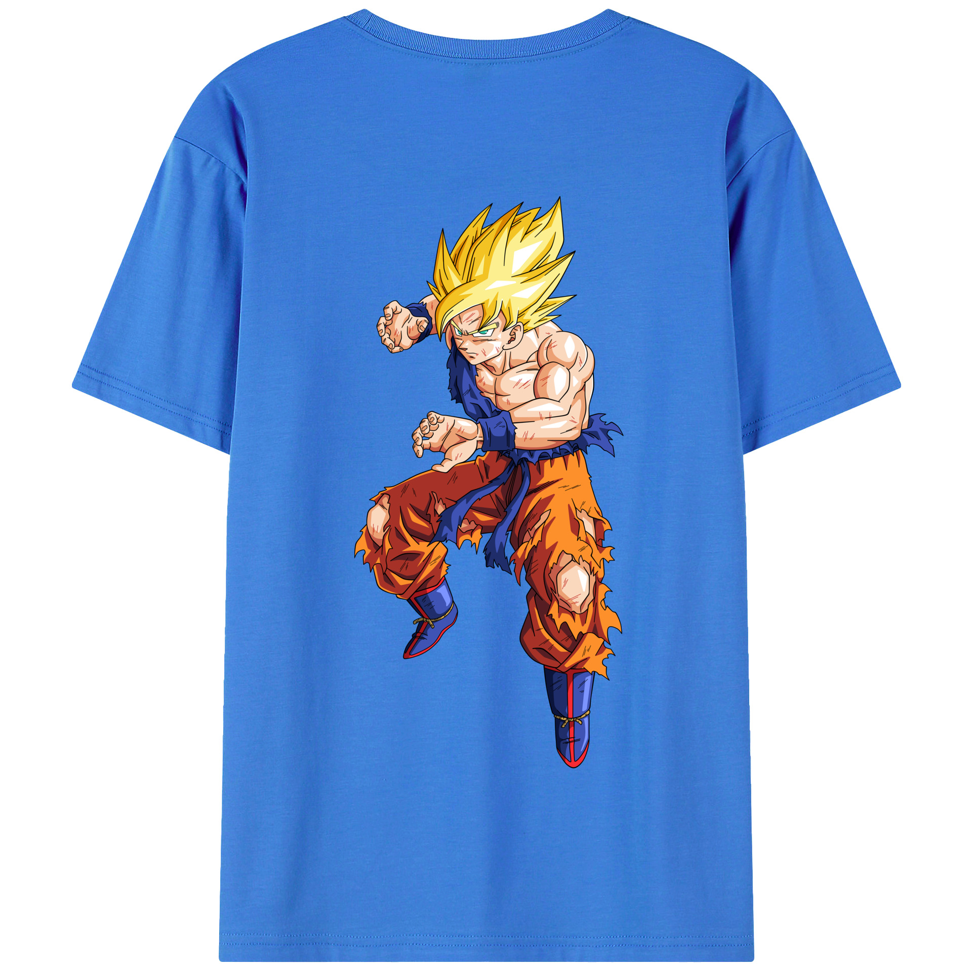 （画像用） ドラゴンボール 孫悟空（そん ごくう）Son Goku カカロット DRAGON BALL Kakarotto 綿100％半袖Tシャツ（背面プリント）
