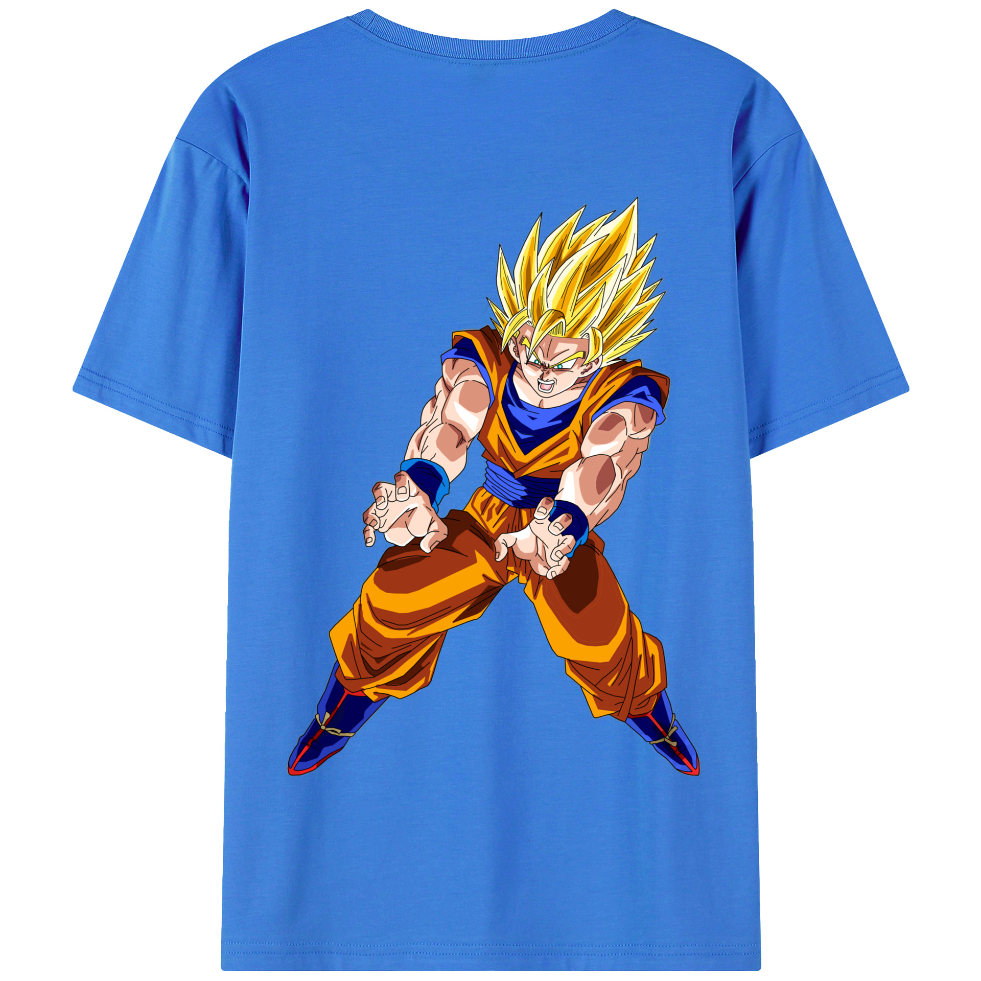 （画像用） ドラゴンボール 孫悟空（そん ごくう）Son Goku カカロット DRAGON BALL Kakarotto 綿100％半袖Tシャツ（背面プリント）