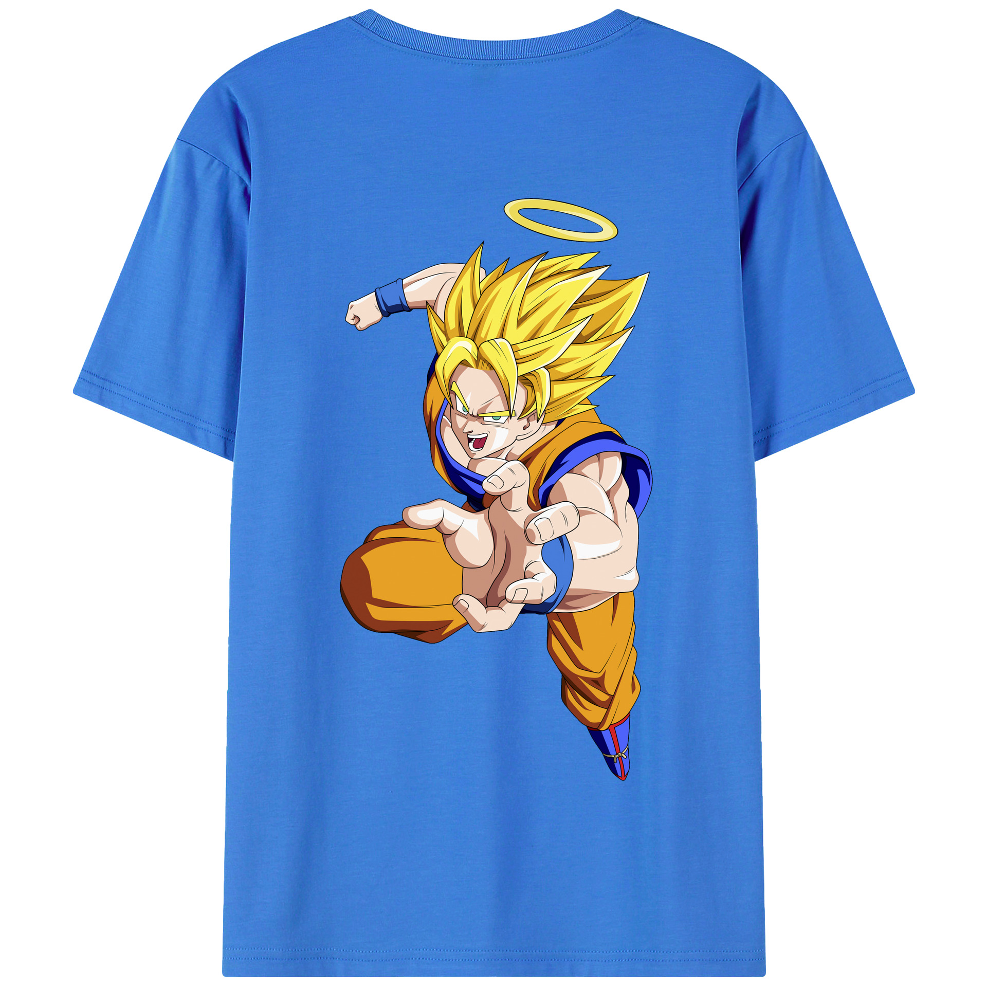 （画像用） ドラゴンボール 孫悟空（そん ごくう）Son Goku カカロット DRAGON BALL Kakarotto 綿100％半袖Tシャツ（背面プリント）