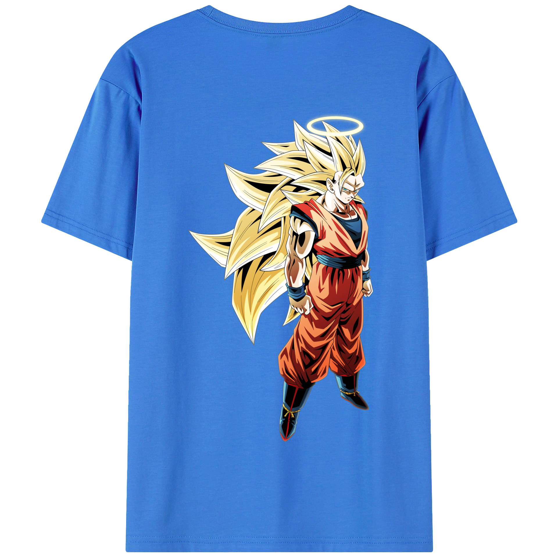 （画像用） ドラゴンボール 孫悟空（そん ごくう）Son Goku カカロット DRAGON BALL Kakarotto 綿100％半袖Tシャツ（背面プリント）