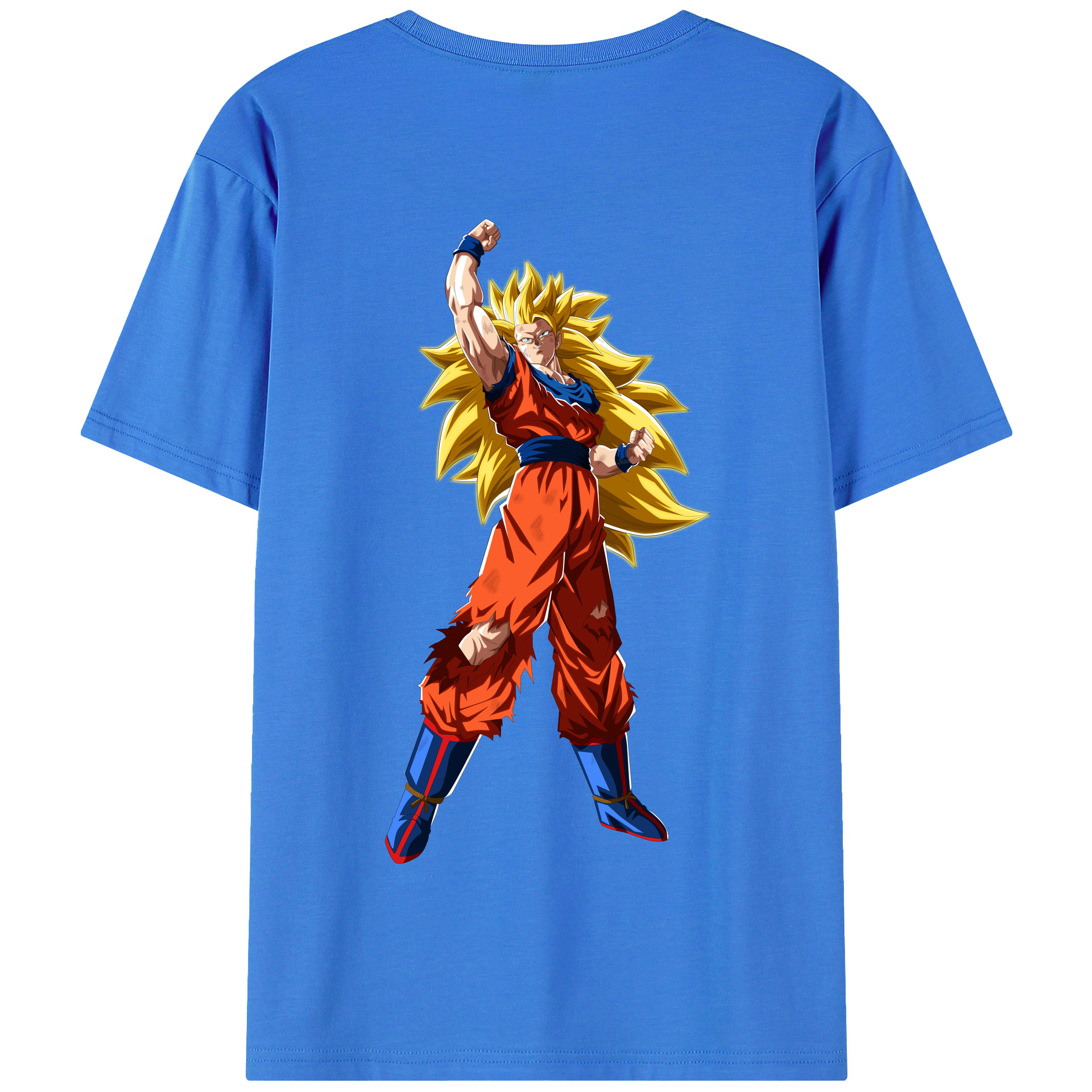 （画像用） ドラゴンボール 孫悟空（そん ごくう）Son Goku カカロット DRAGON BALL Kakarotto 綿100％半袖Tシャツ（背面プリント）