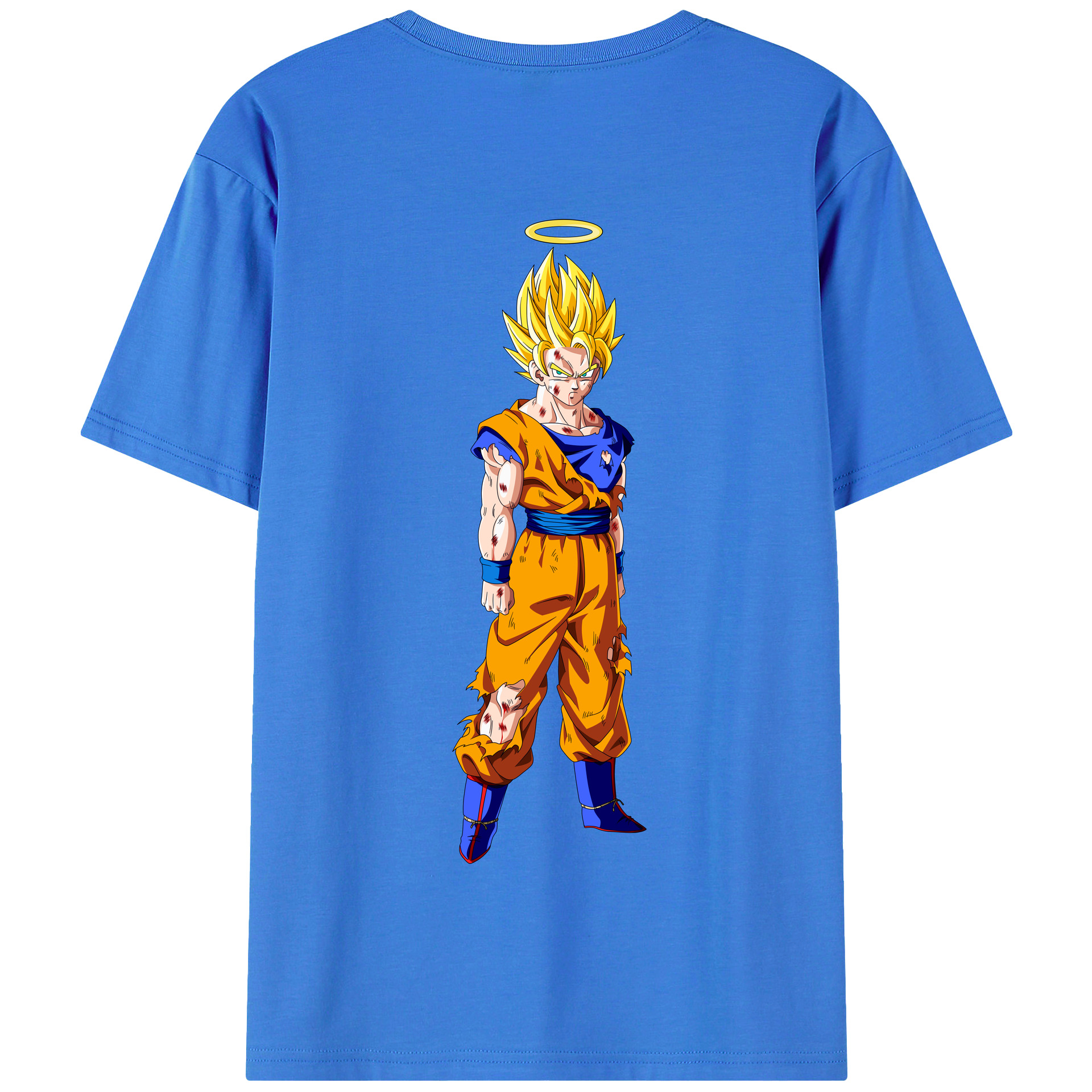（画像用） ドラゴンボール 孫悟空（そん ごくう）Son Goku カカロット DRAGON BALL Kakarotto 綿100％半袖Tシャツ（背面プリント）